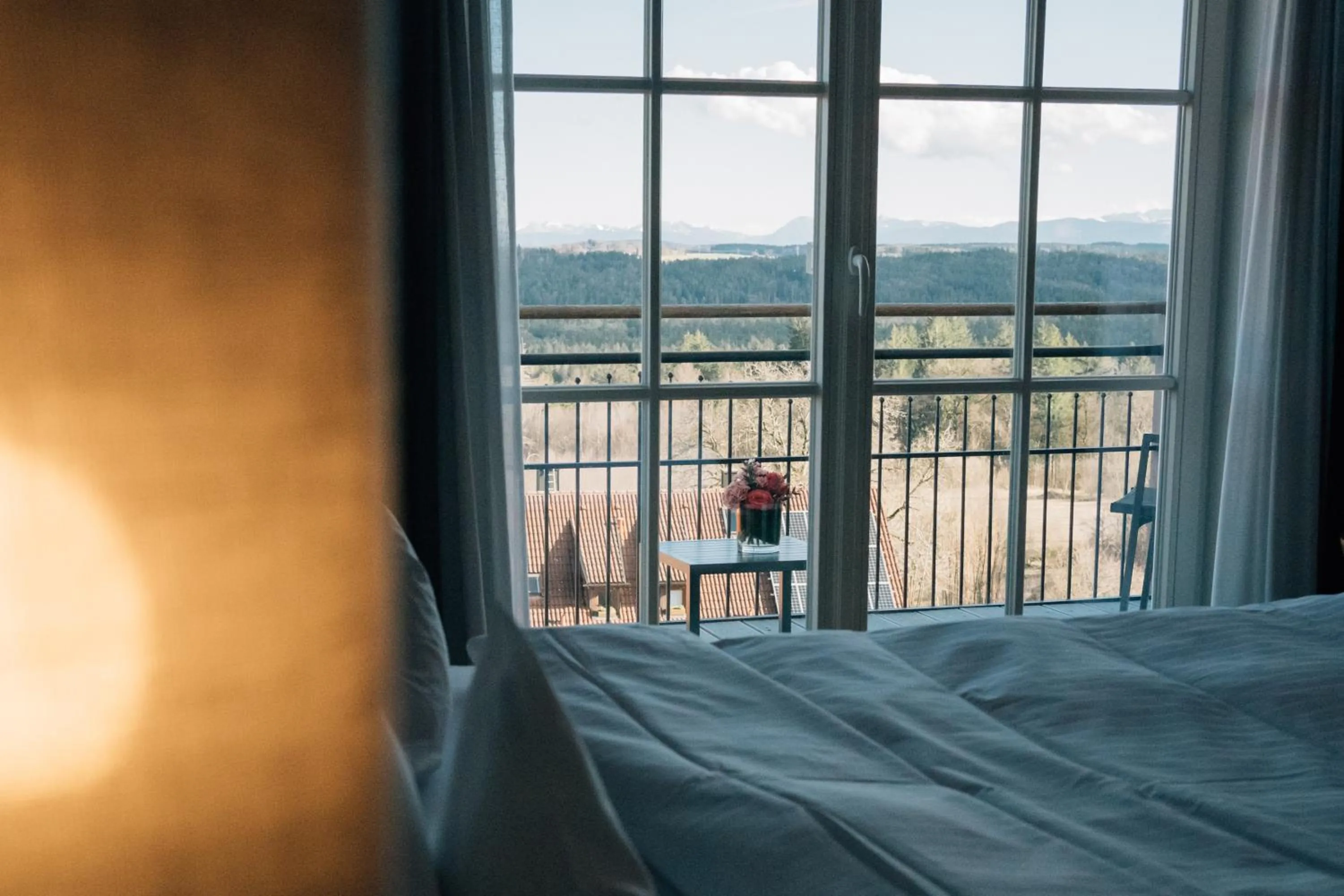 View (from property/room), Bed in Klostermaier Hotel & Restaurant