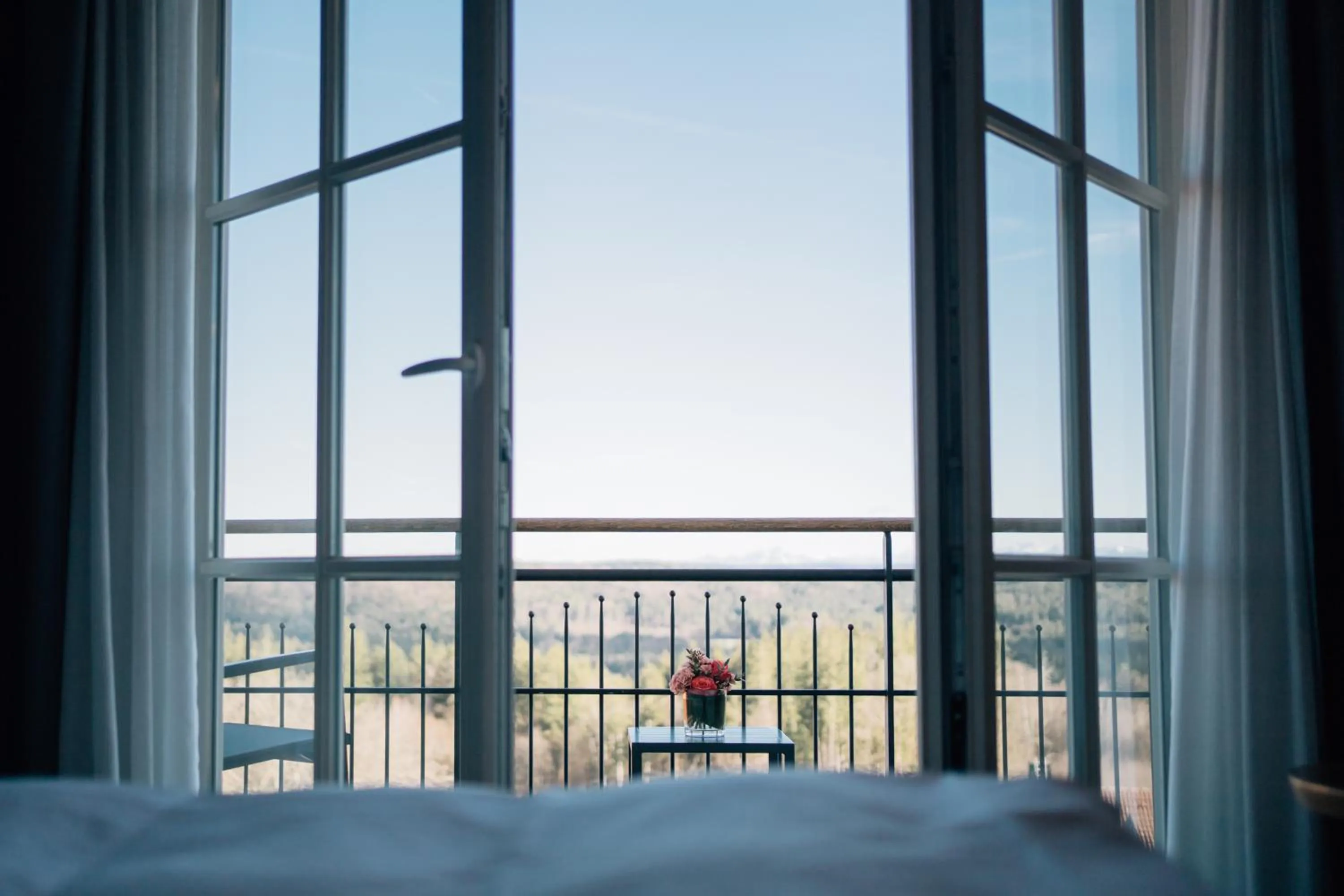 View (from property/room), Bed in Klostermaier Hotel & Restaurant