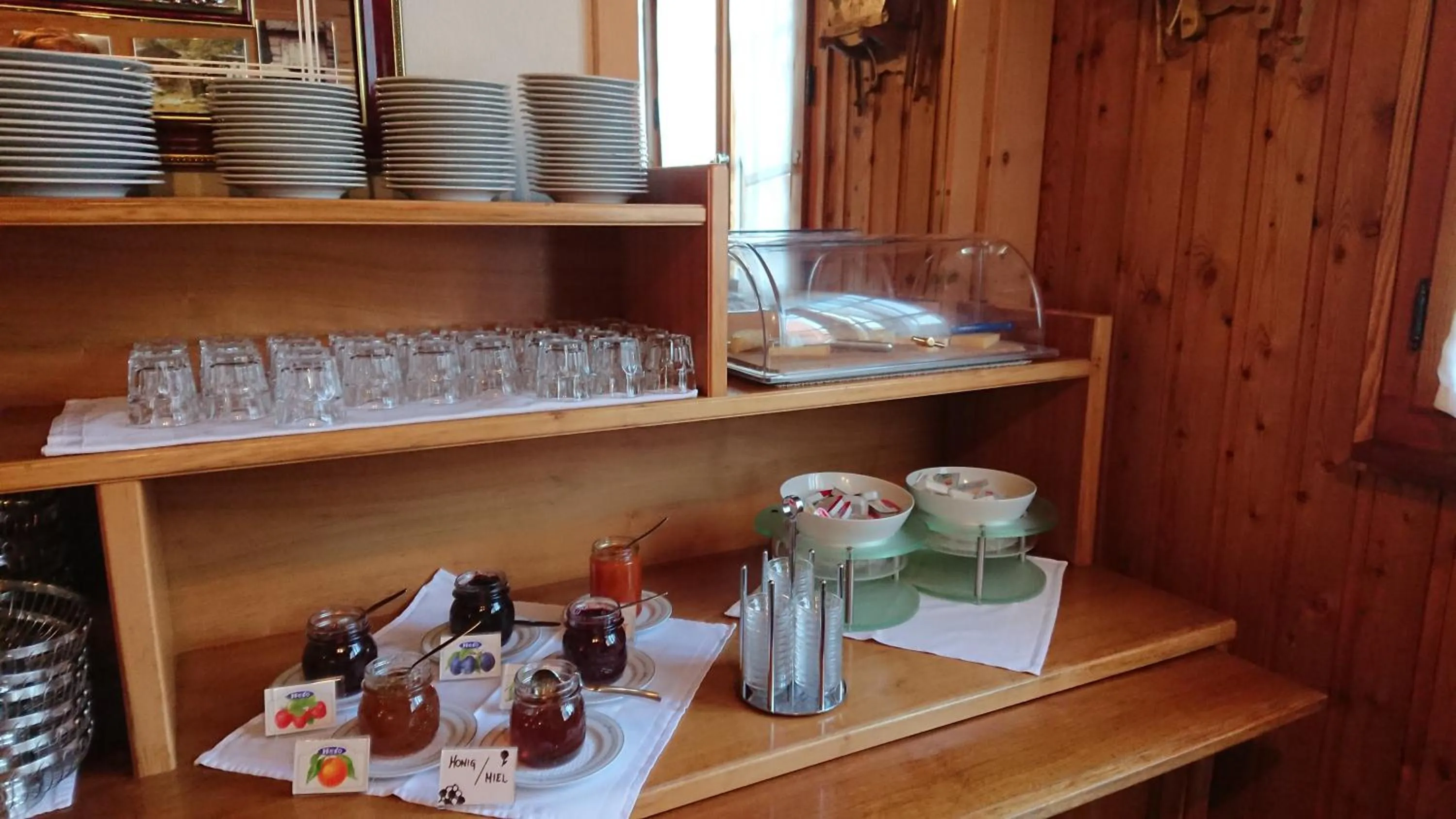 Buffet breakfast in Hotel Nufenen