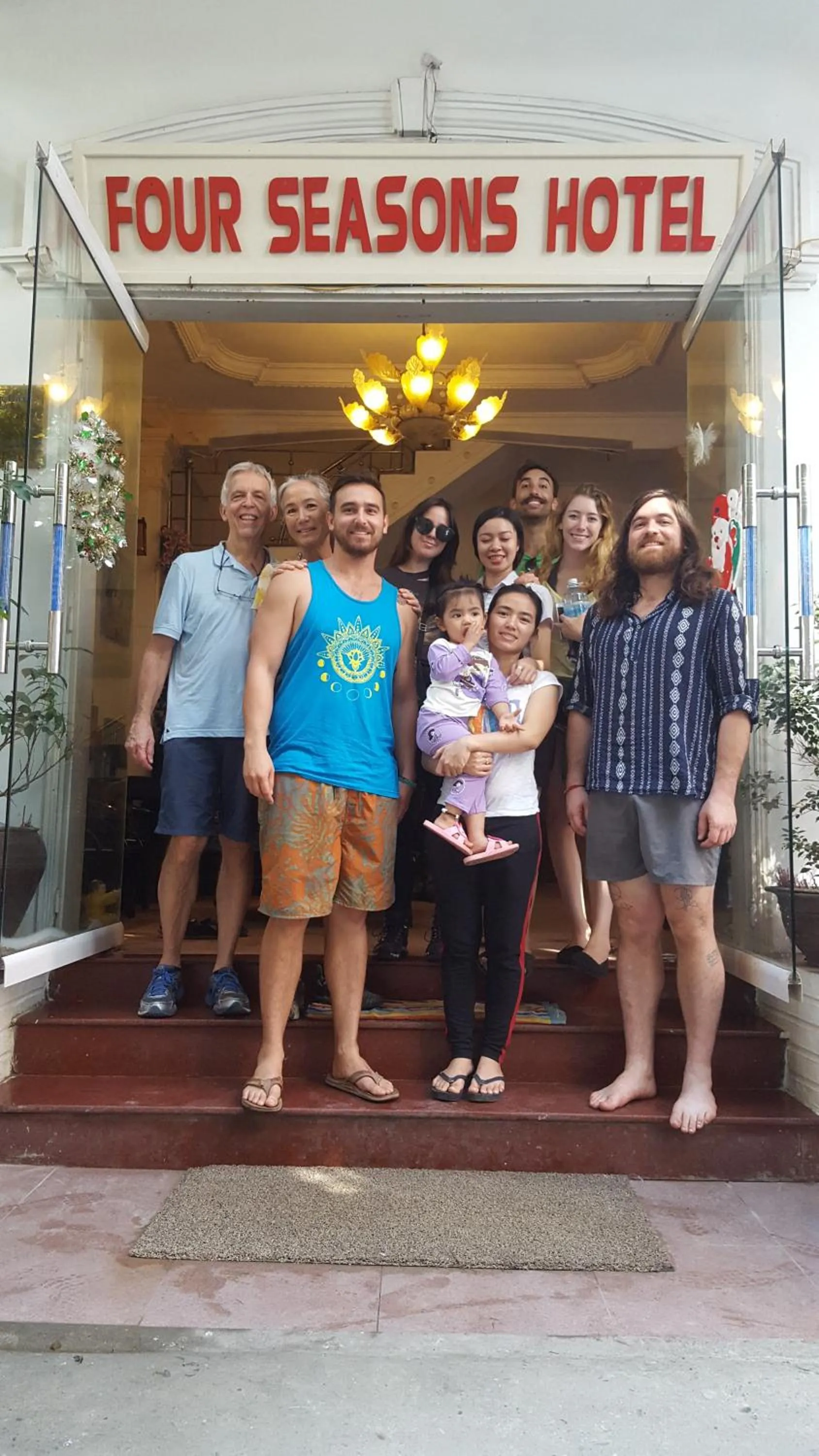 group of guests in Hue Four Seasons Hotel