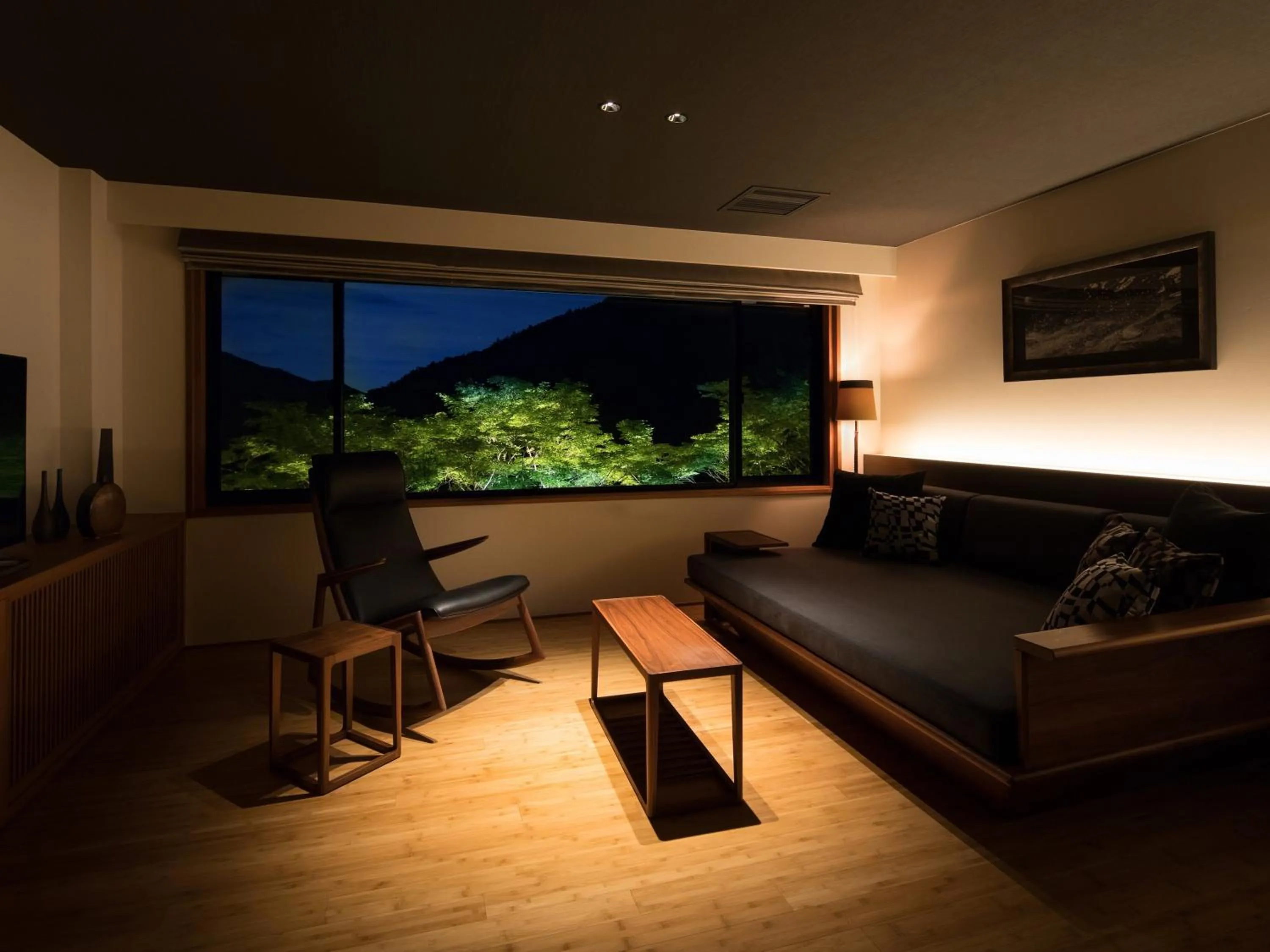 Living room in barhotel Hakone Kazan
