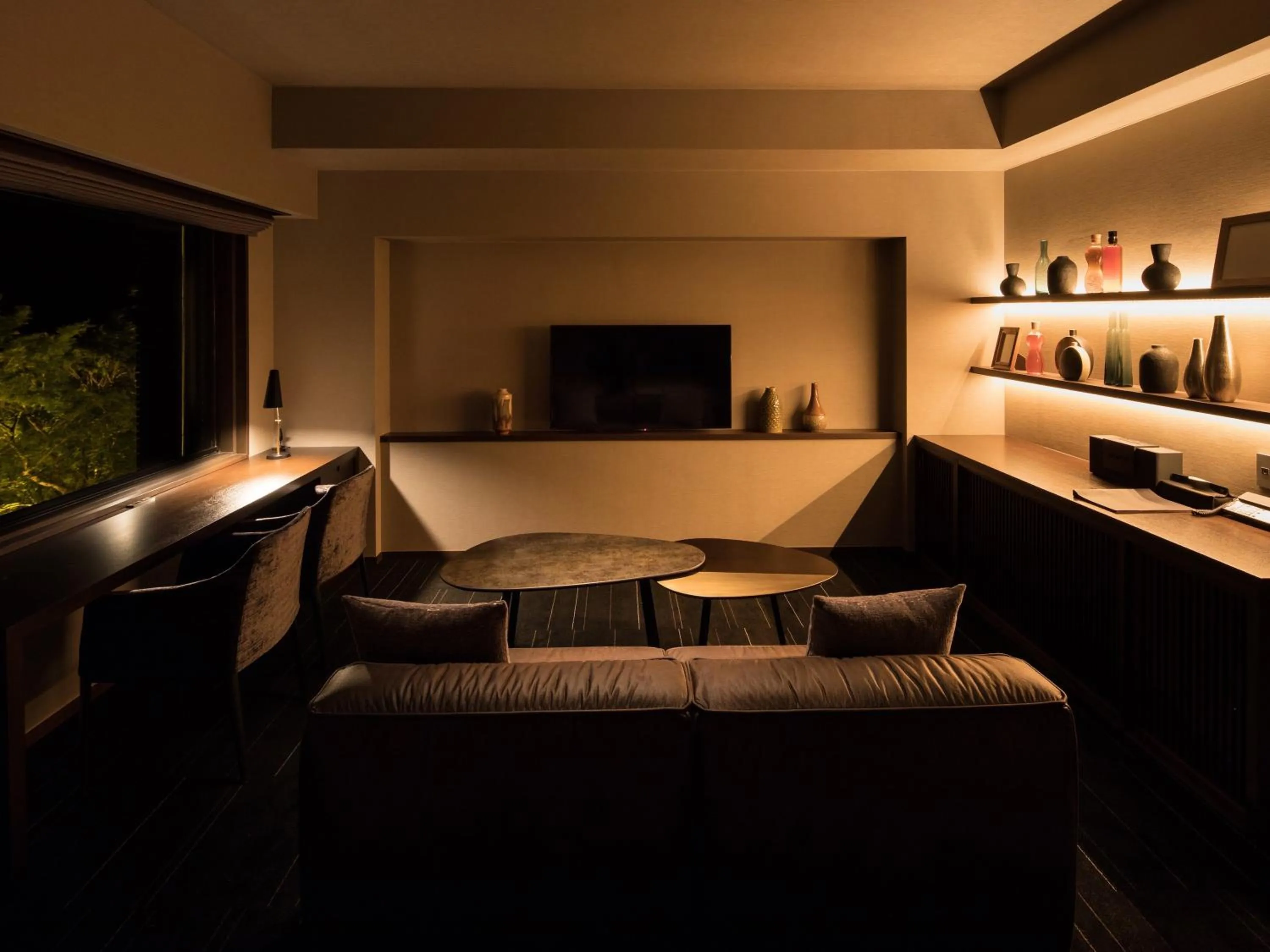 Living room in barhotel Hakone Kazan