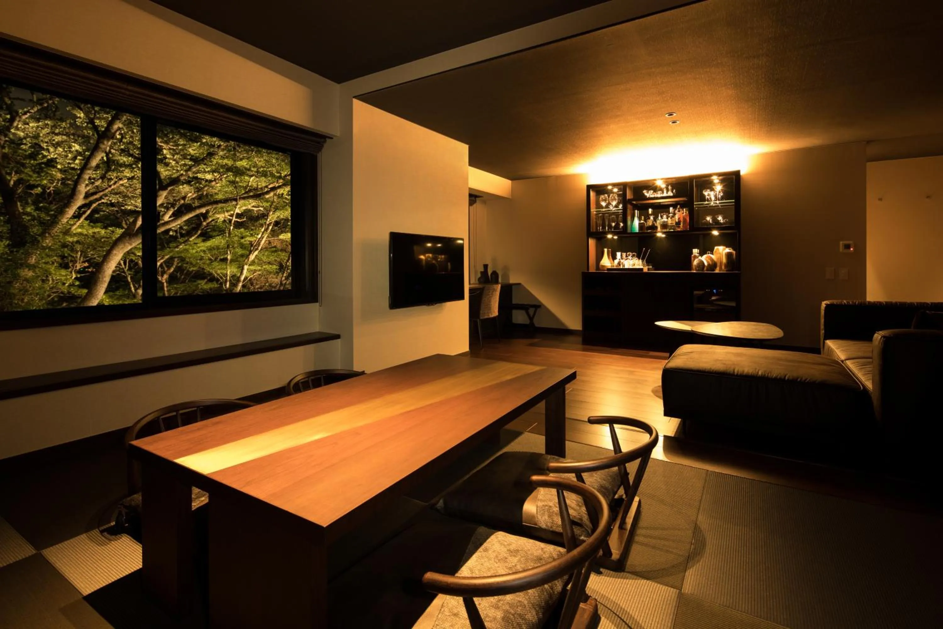 Living room in barhotel Hakone Kazan