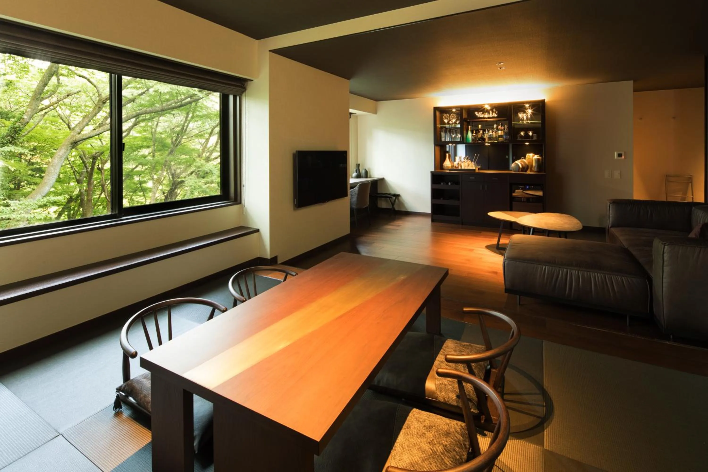 Living room in barhotel Hakone Kazan