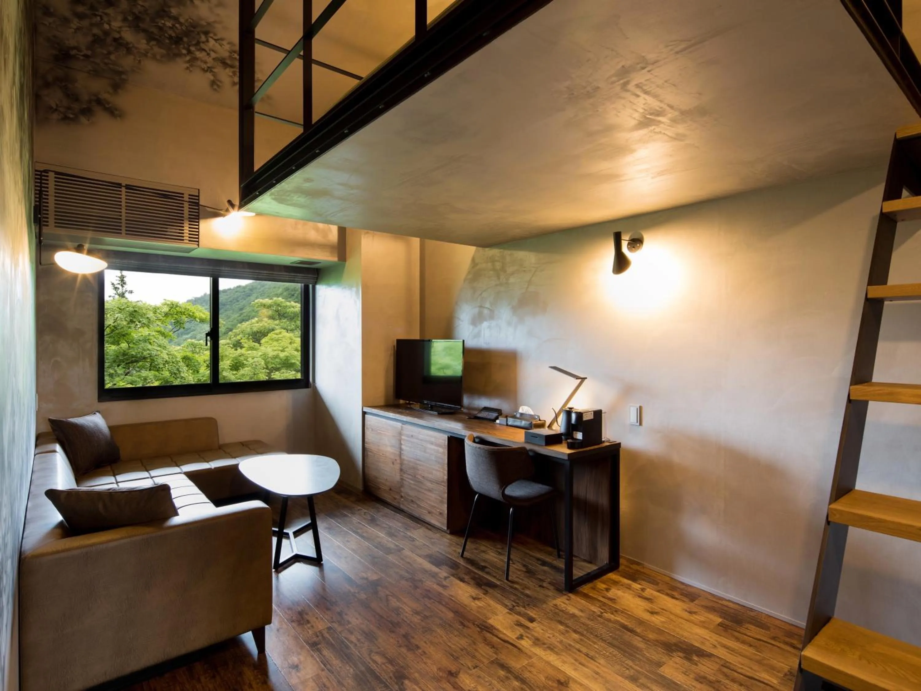 Living room in barhotel Hakone Kazan