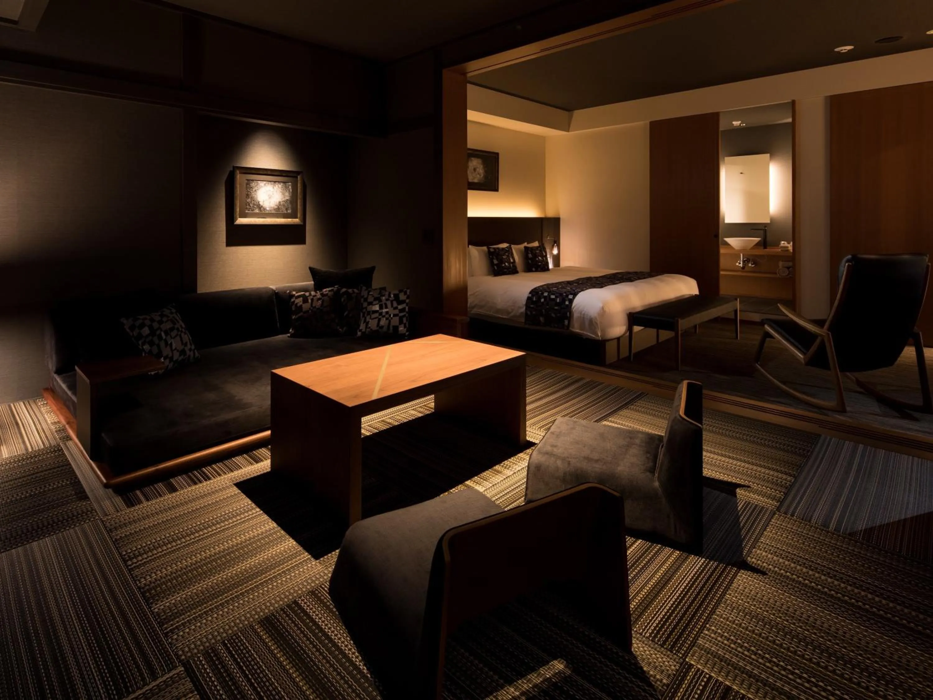 Bedroom, Bed in barhotel Hakone Kazan