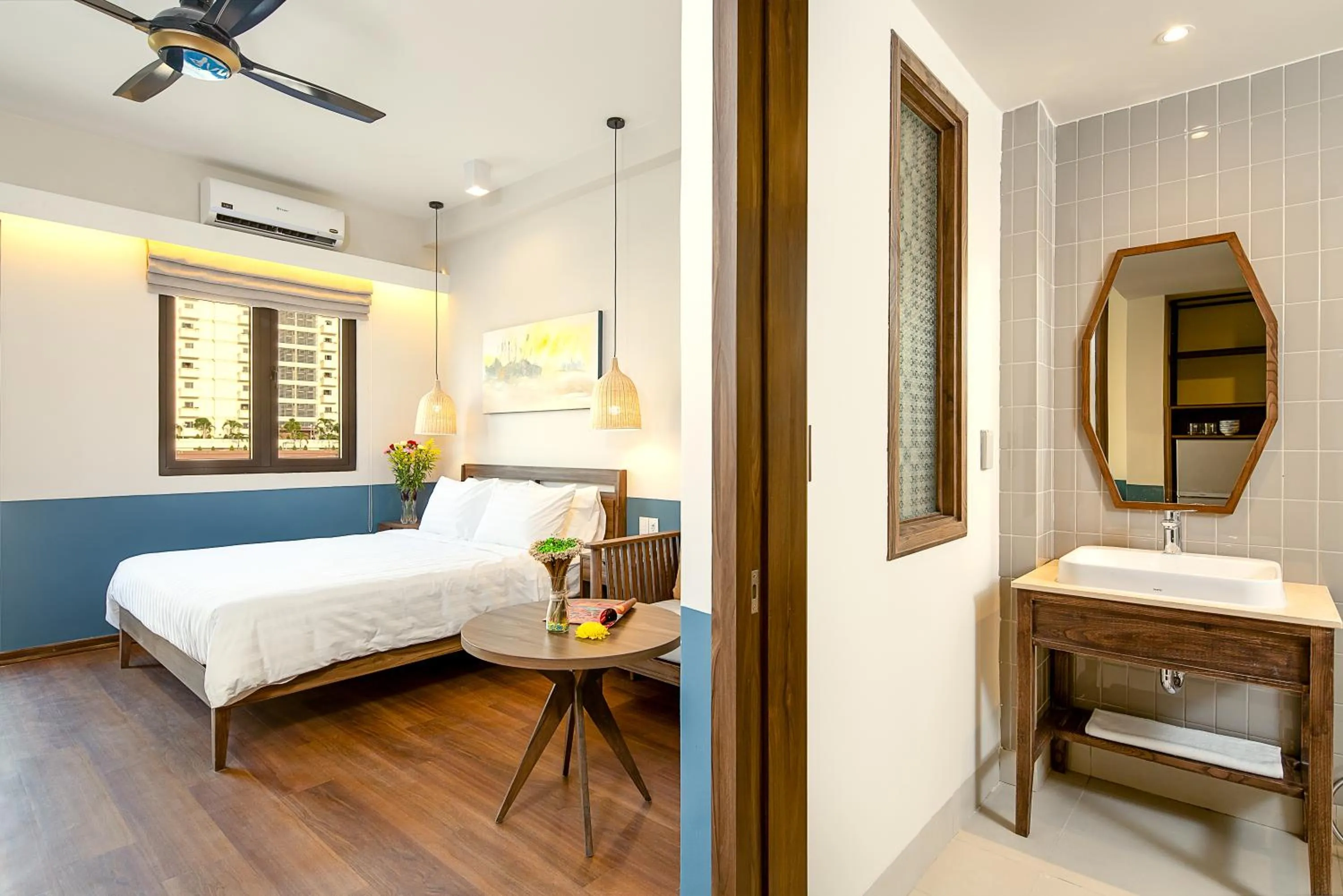 Bathroom, Bed in Casa Rosa Apartment