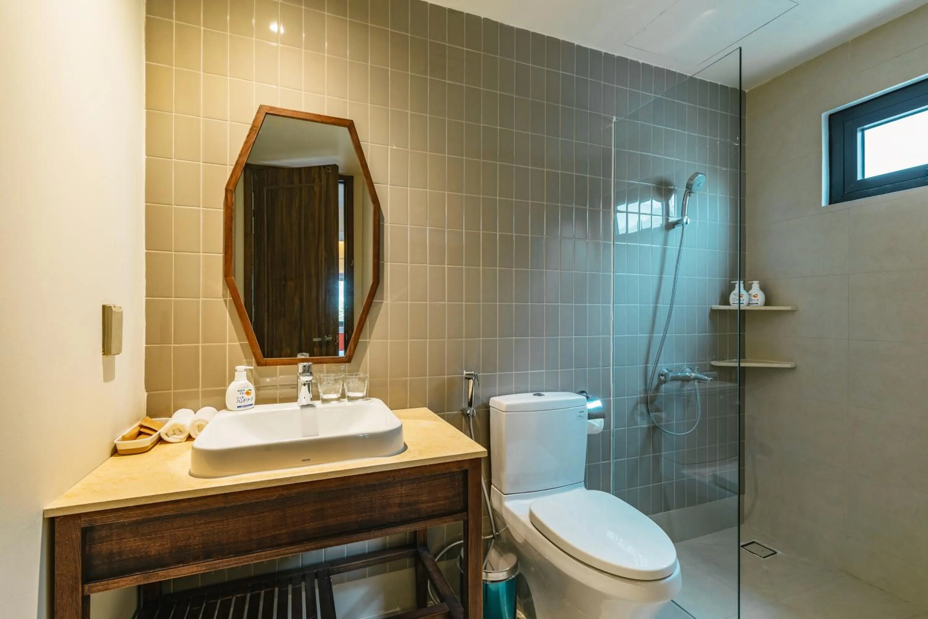 Shower in Casa Rosa Apartment