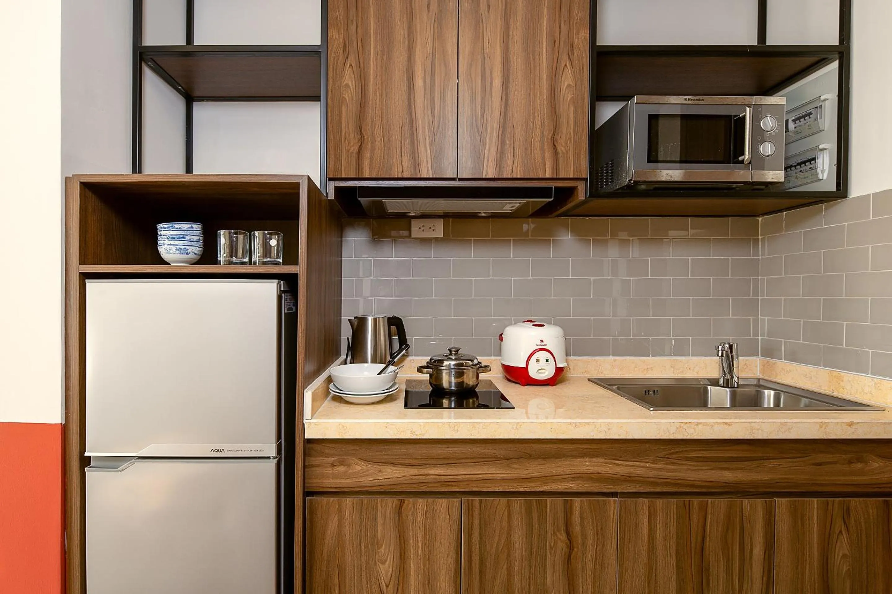 Kitchen or kitchenette in Casa Rosa Apartment