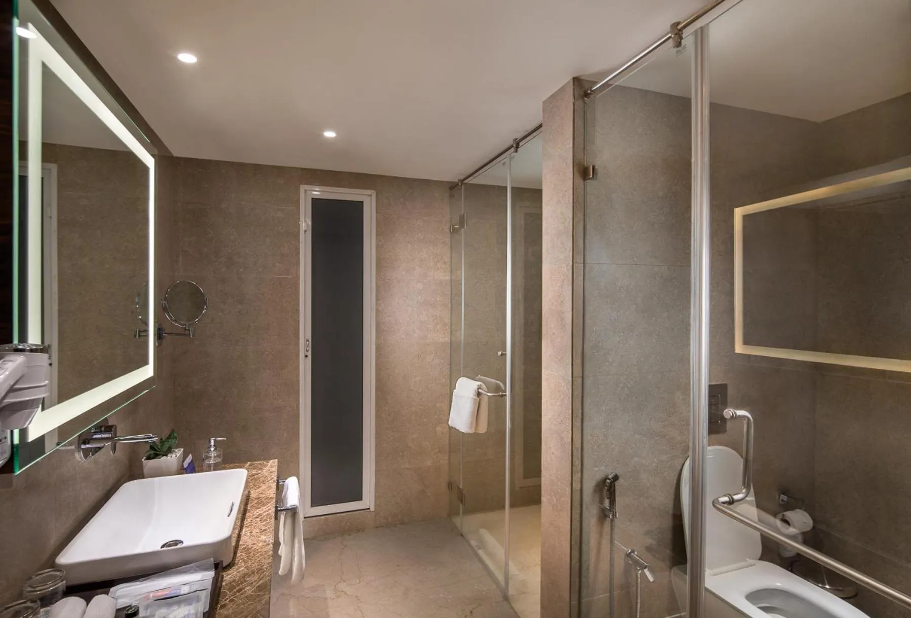 Shower in Nirvana Sarovar Portico Gorakhpur