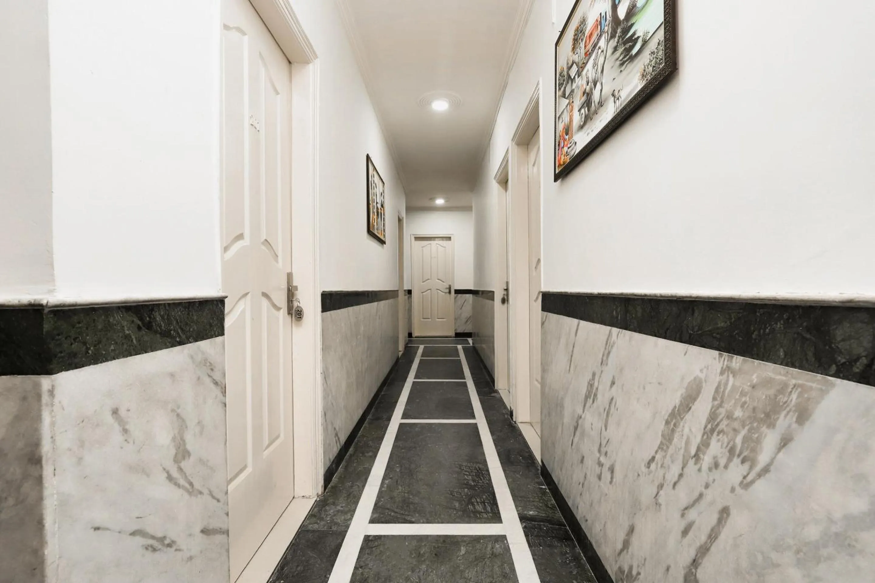 Lobby or reception in Collection O Ramji Grand Near Tdi Mall