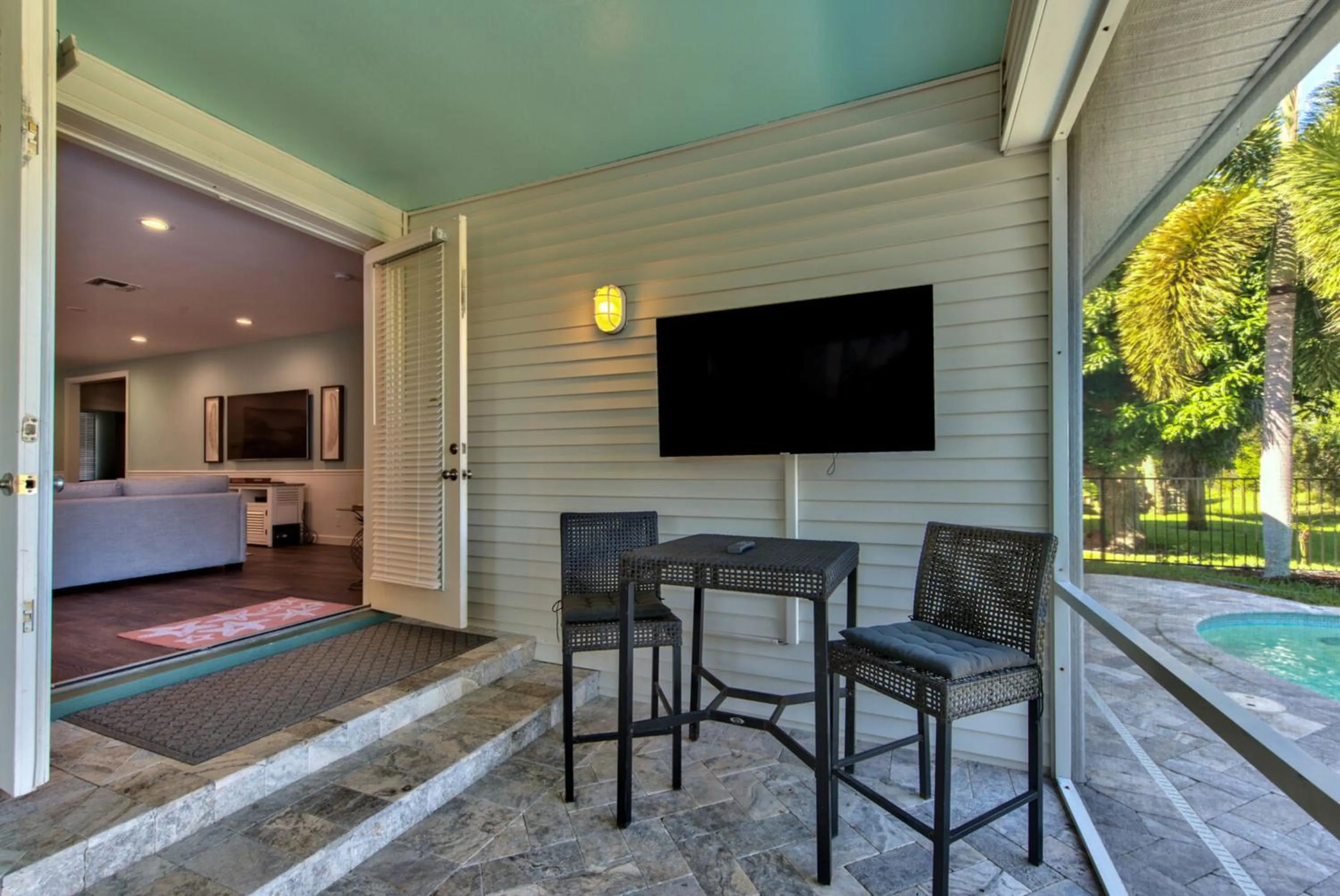 Patio in Sardinia Vacation Rental