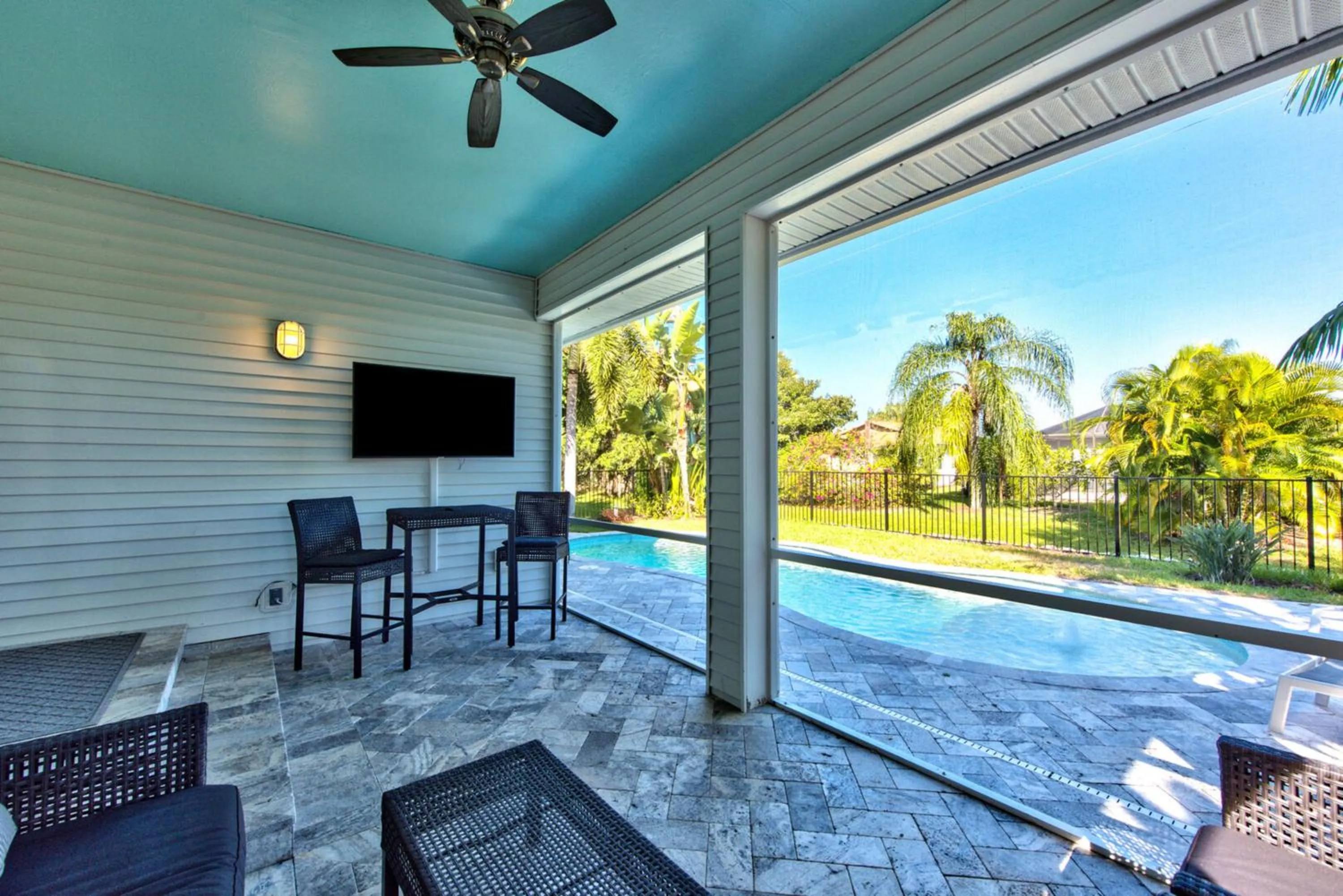 Patio in Sardinia Vacation Rental