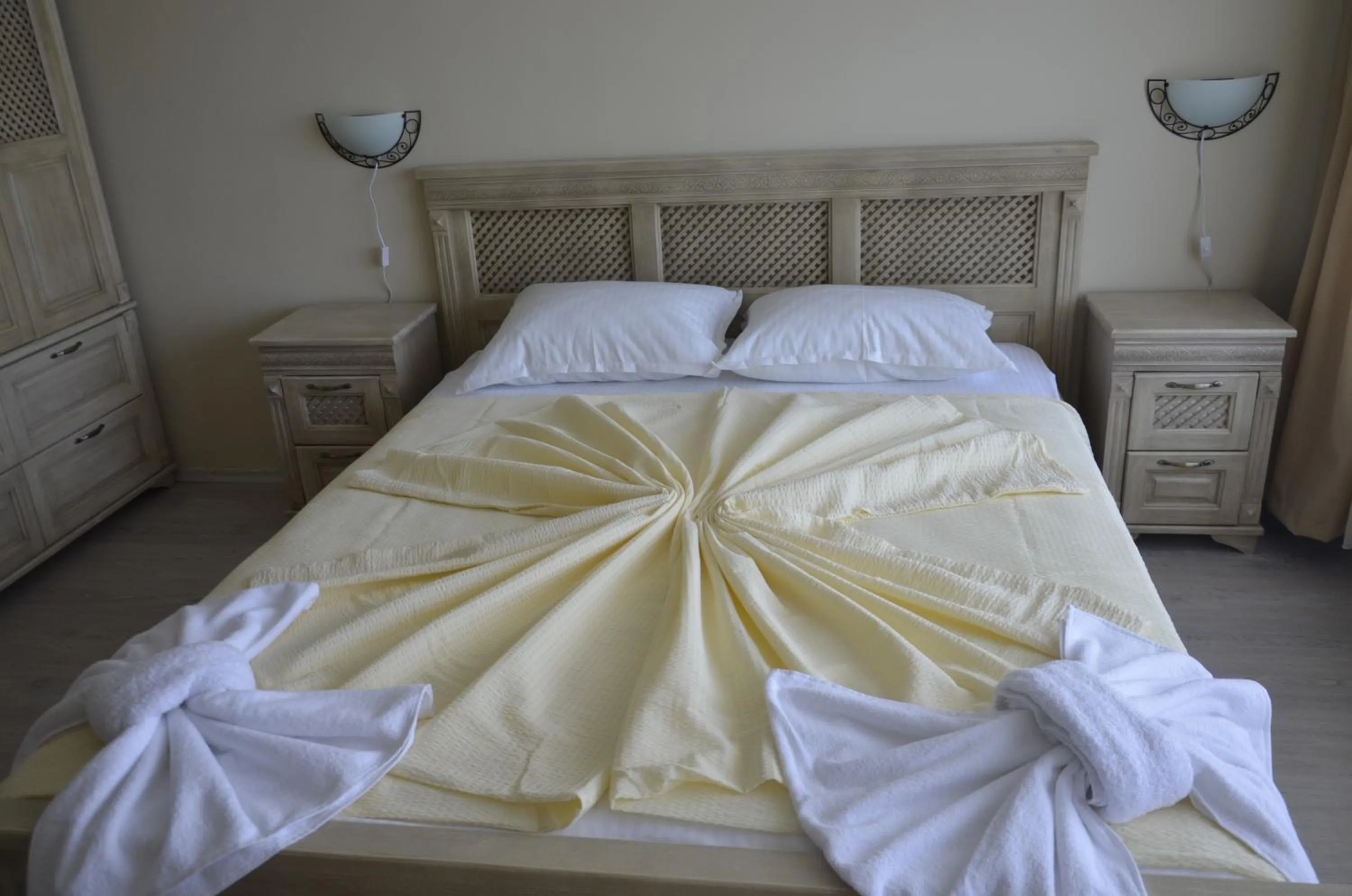 Bed in Ashram Hotel