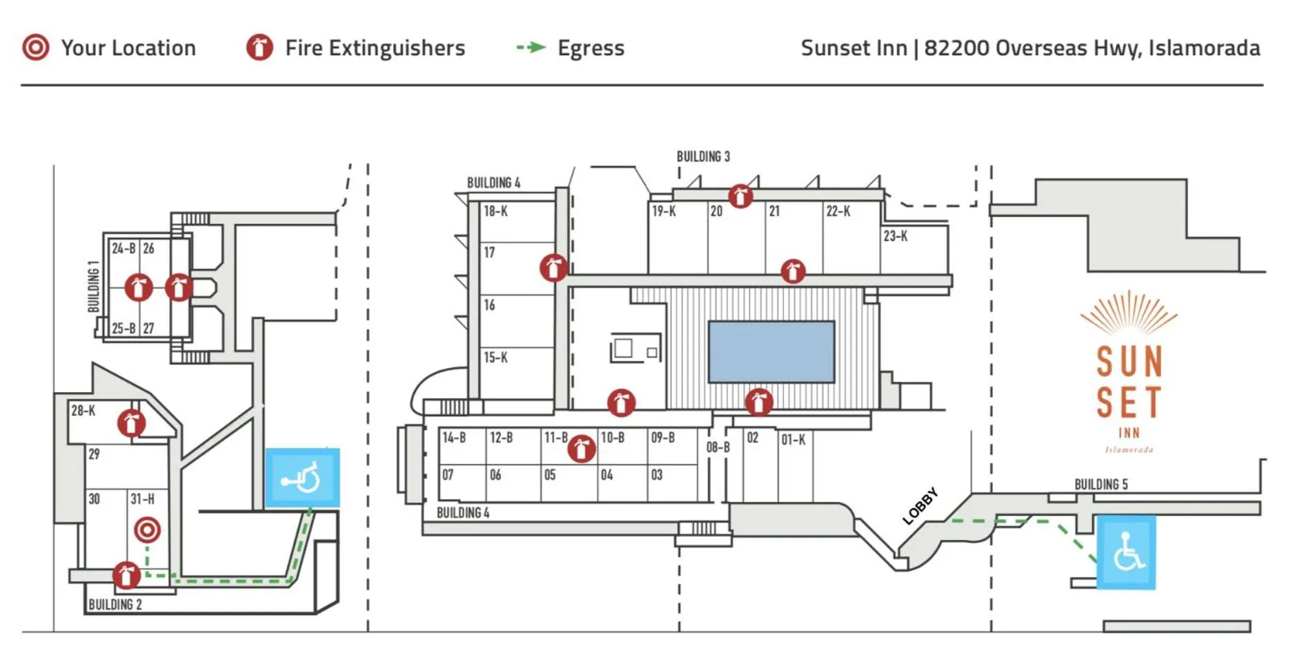Floor plan in Sunset Inn