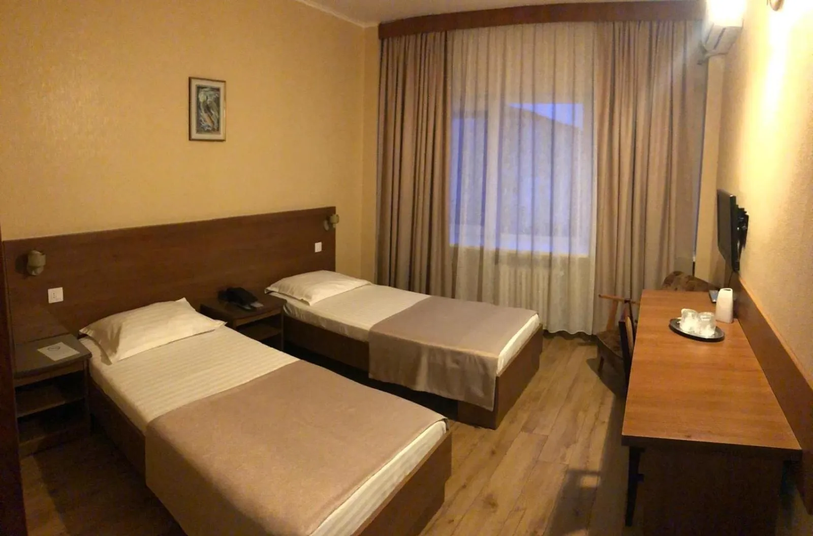 Bed in Hotel Moldova