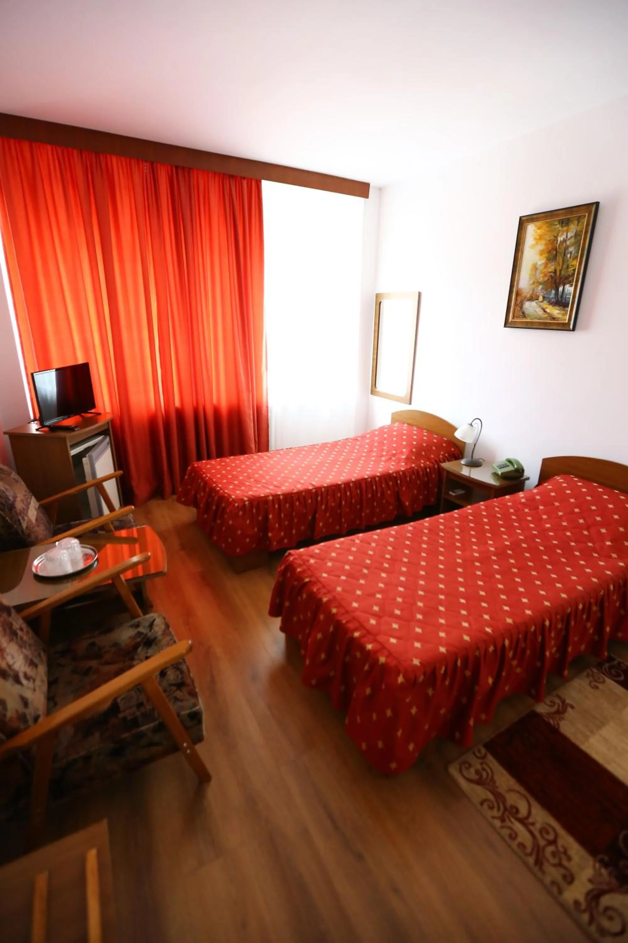 Bed in Hotel Moldova