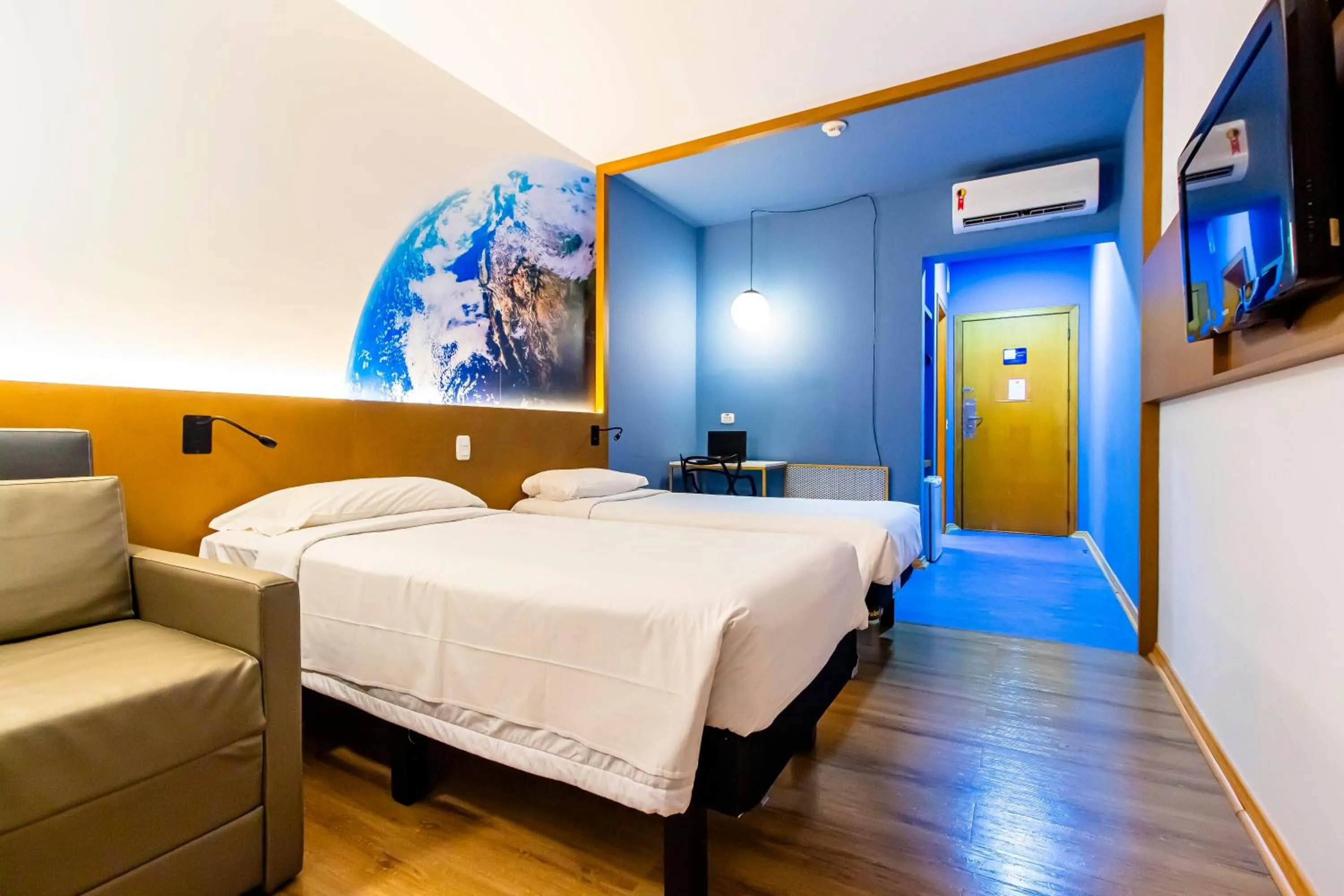 Bedroom, Bed in Hotel Euro Suite Curitiba Batel By Nacional Inn