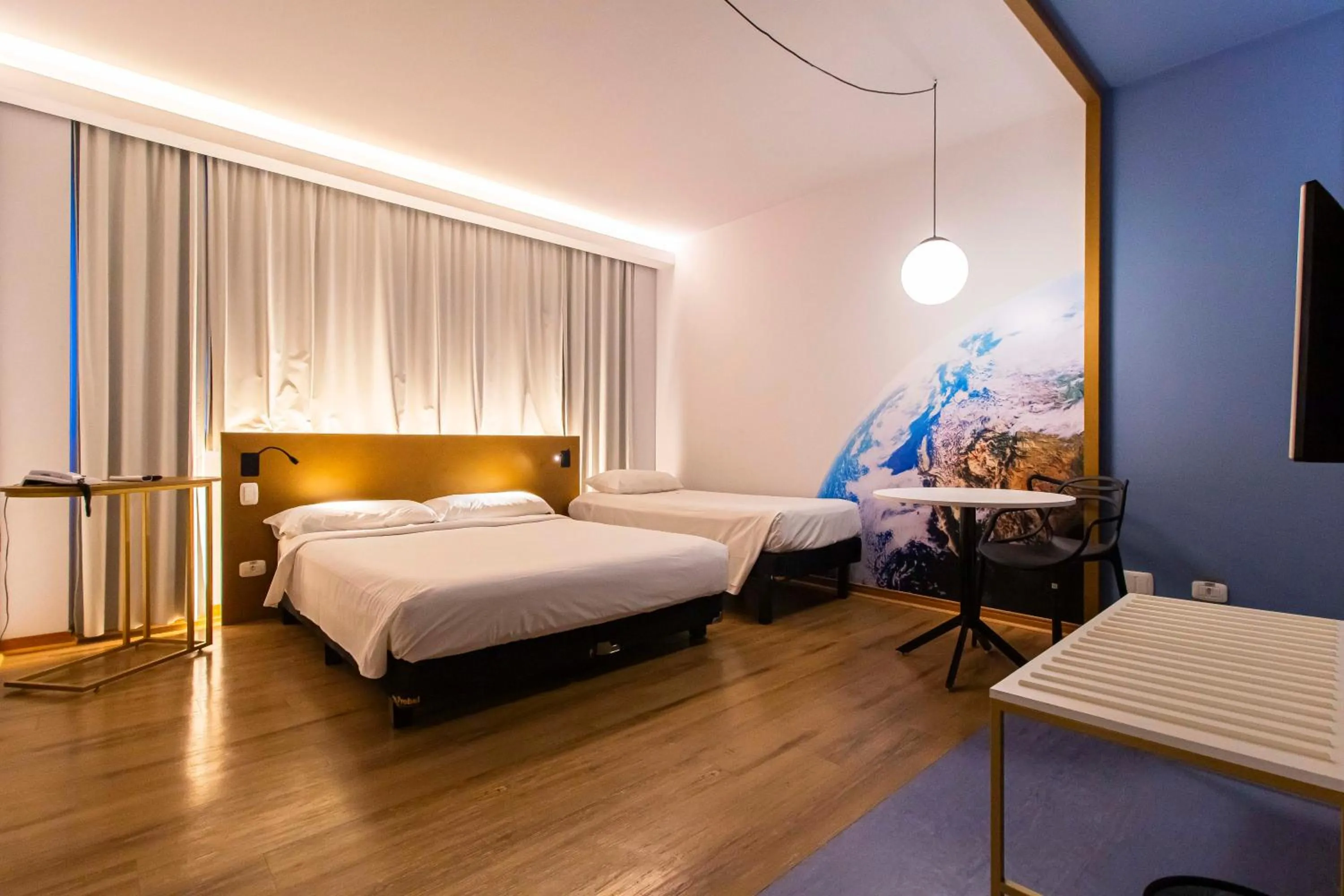 Bedroom, Bed in Hotel Euro Suite Curitiba Batel By Nacional Inn