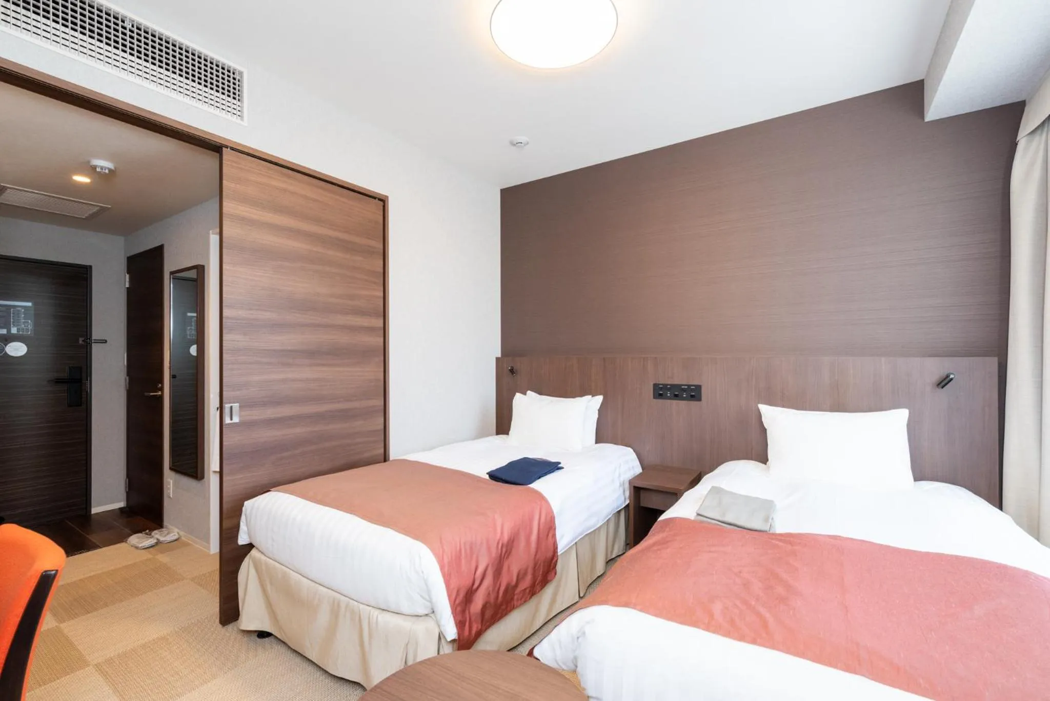 Photo of the whole room, Bed in Hiyori Hotel Osaka Namba Station