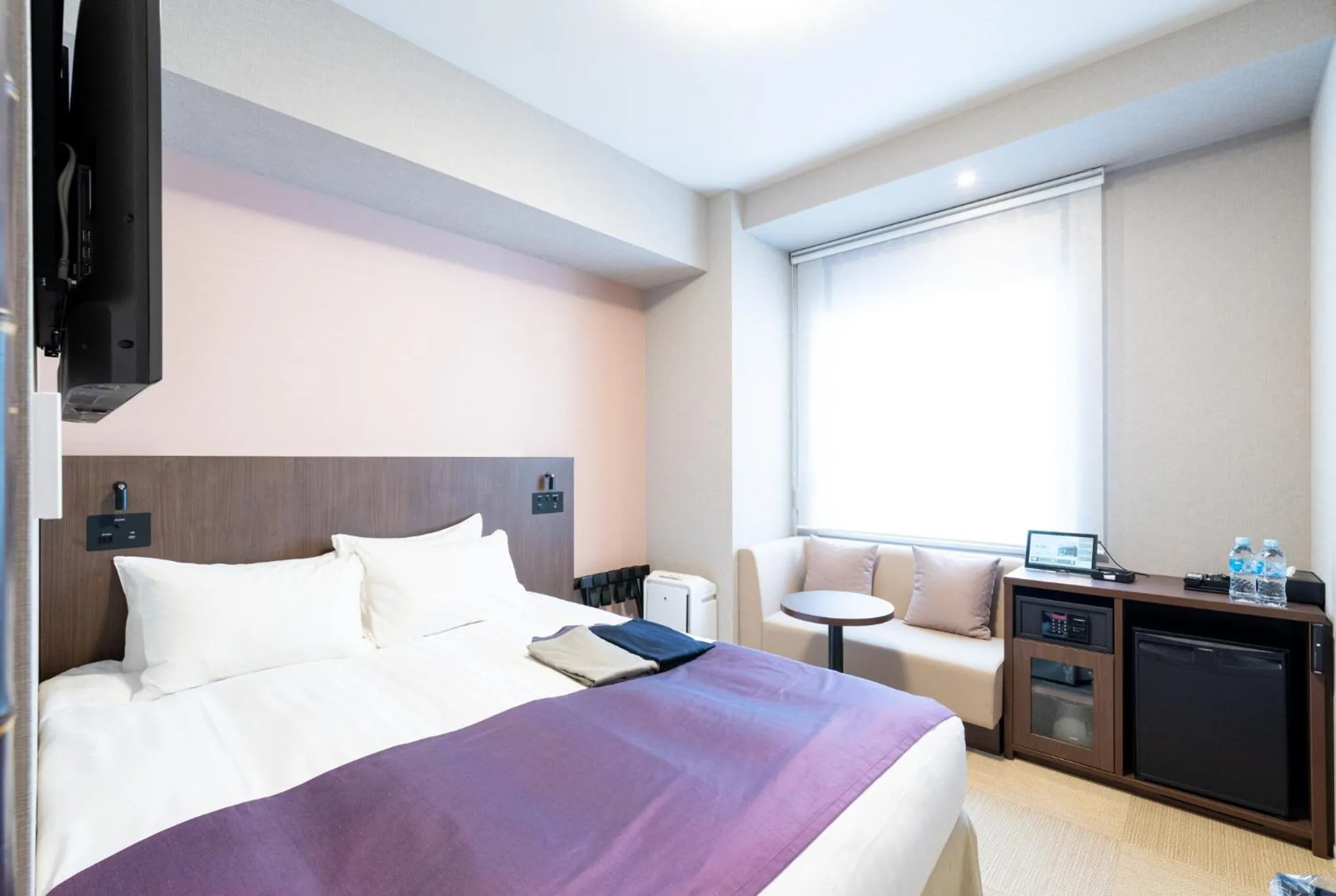 Bed in Hiyori Hotel Osaka Namba Station