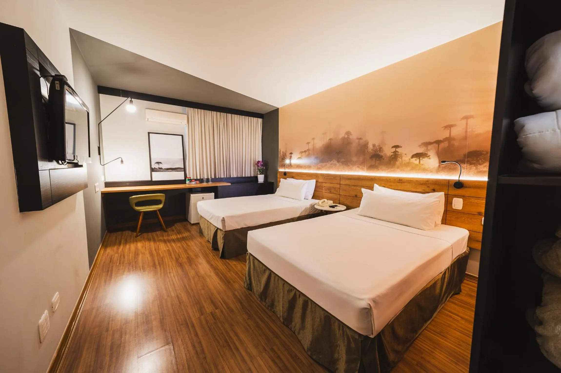 Bedroom, Bed in Hotel Cassino Tower Curitiba Aeroporto By Nacional Inn