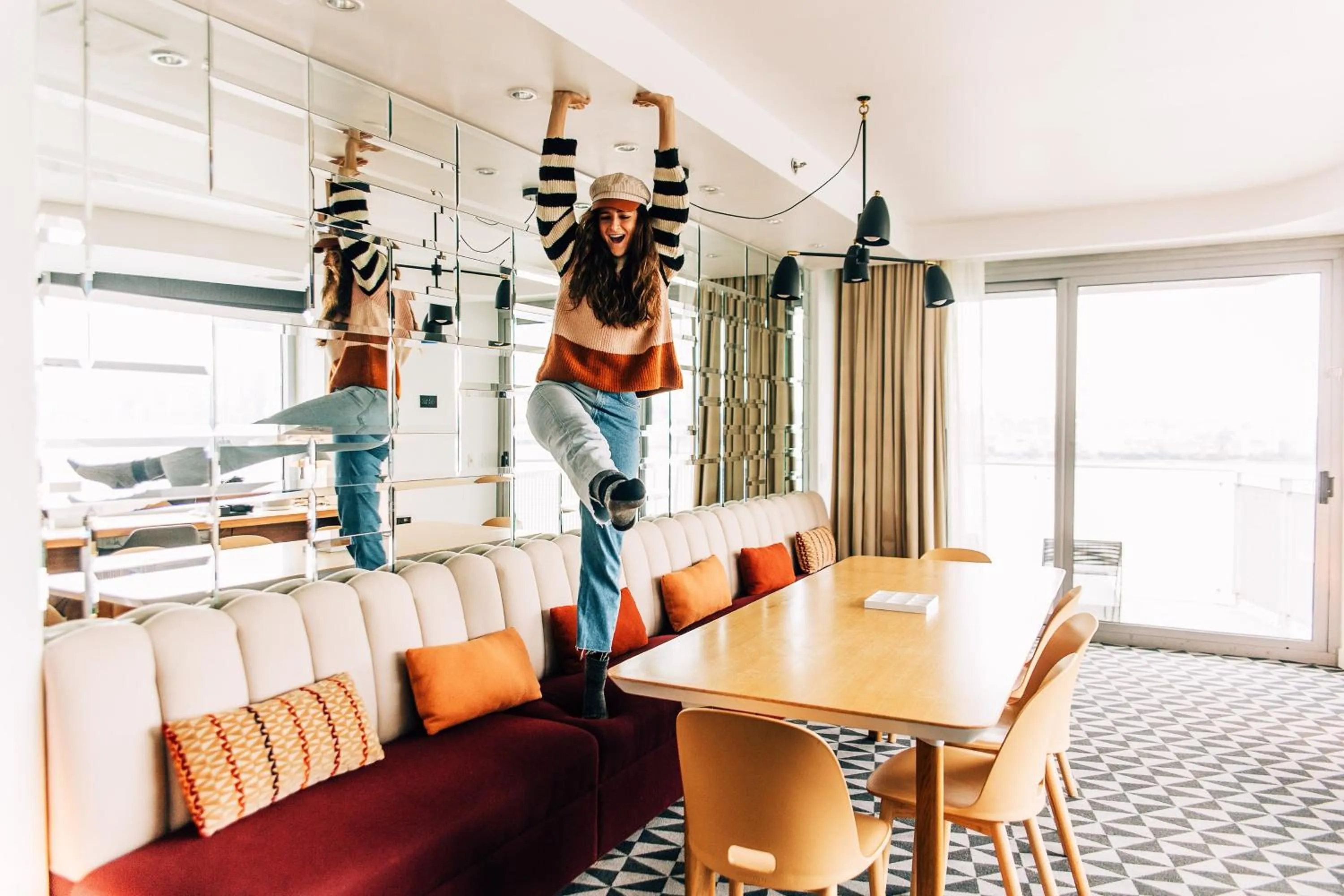 Living room in W Hoboken