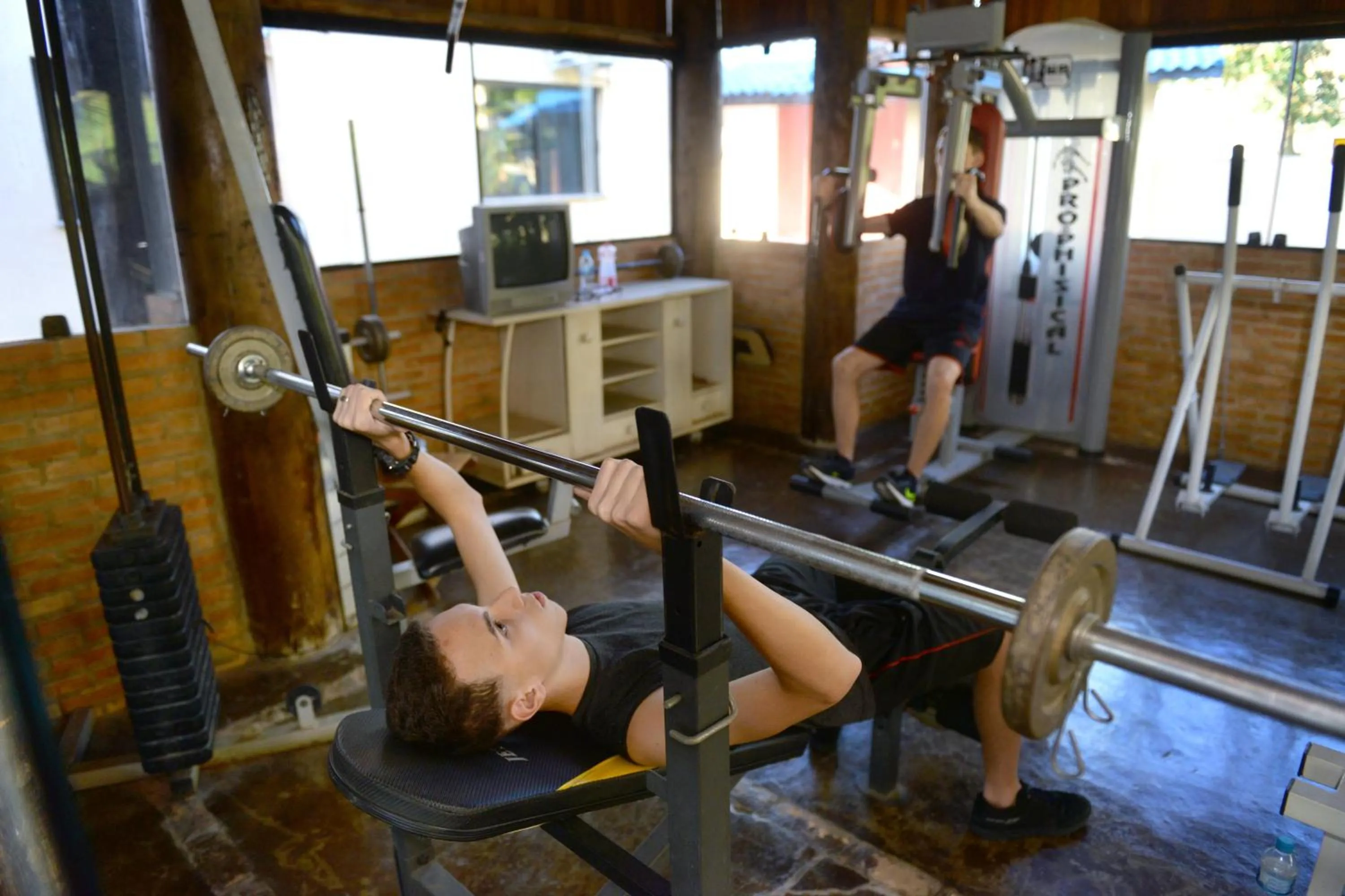 Fitness centre/facilities in Hotel Porto dos Milagres