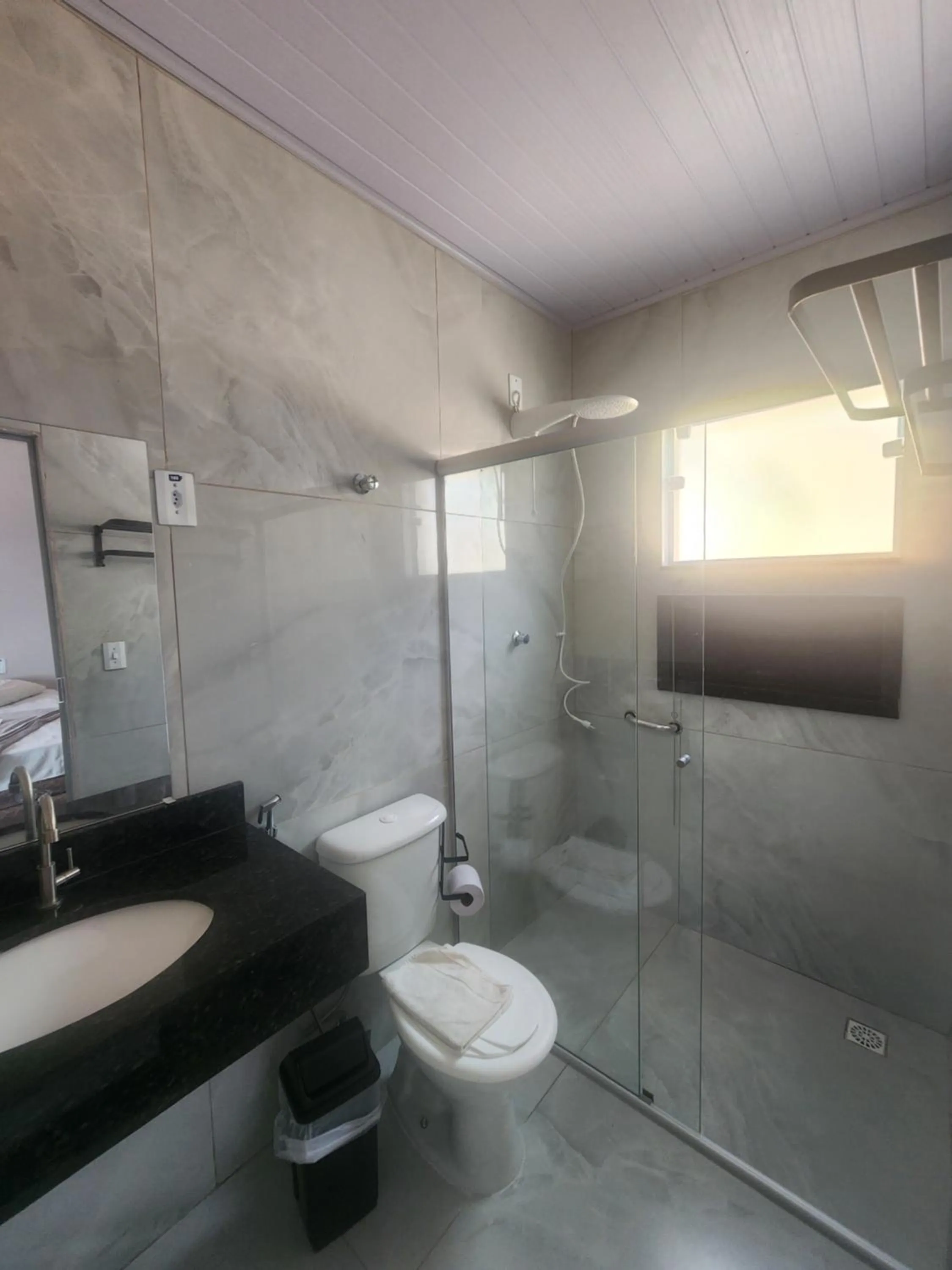 Shower in Hotel Porto dos Milagres