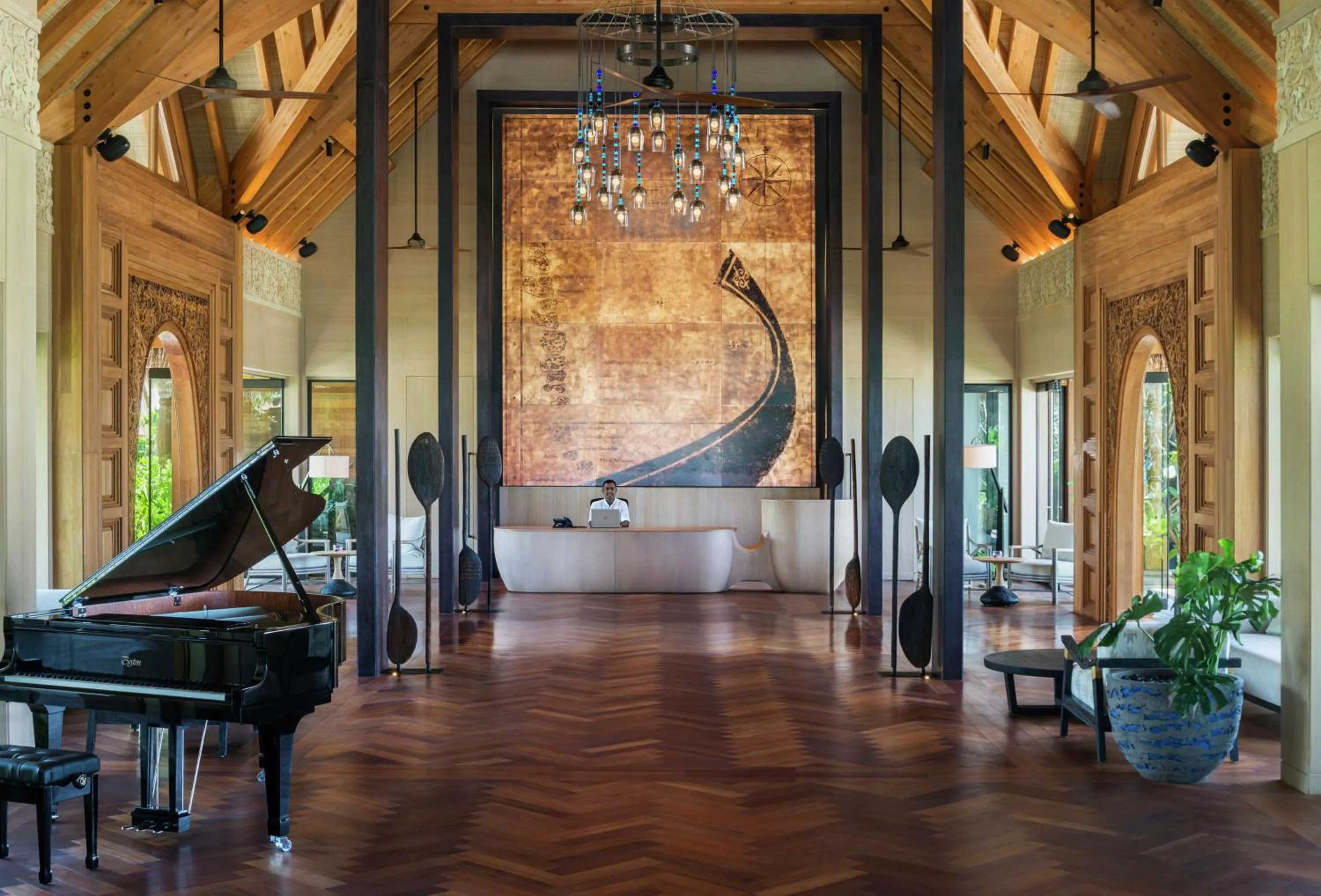 Lobby or reception in Waldorf Astoria Maldives Ithaafushi