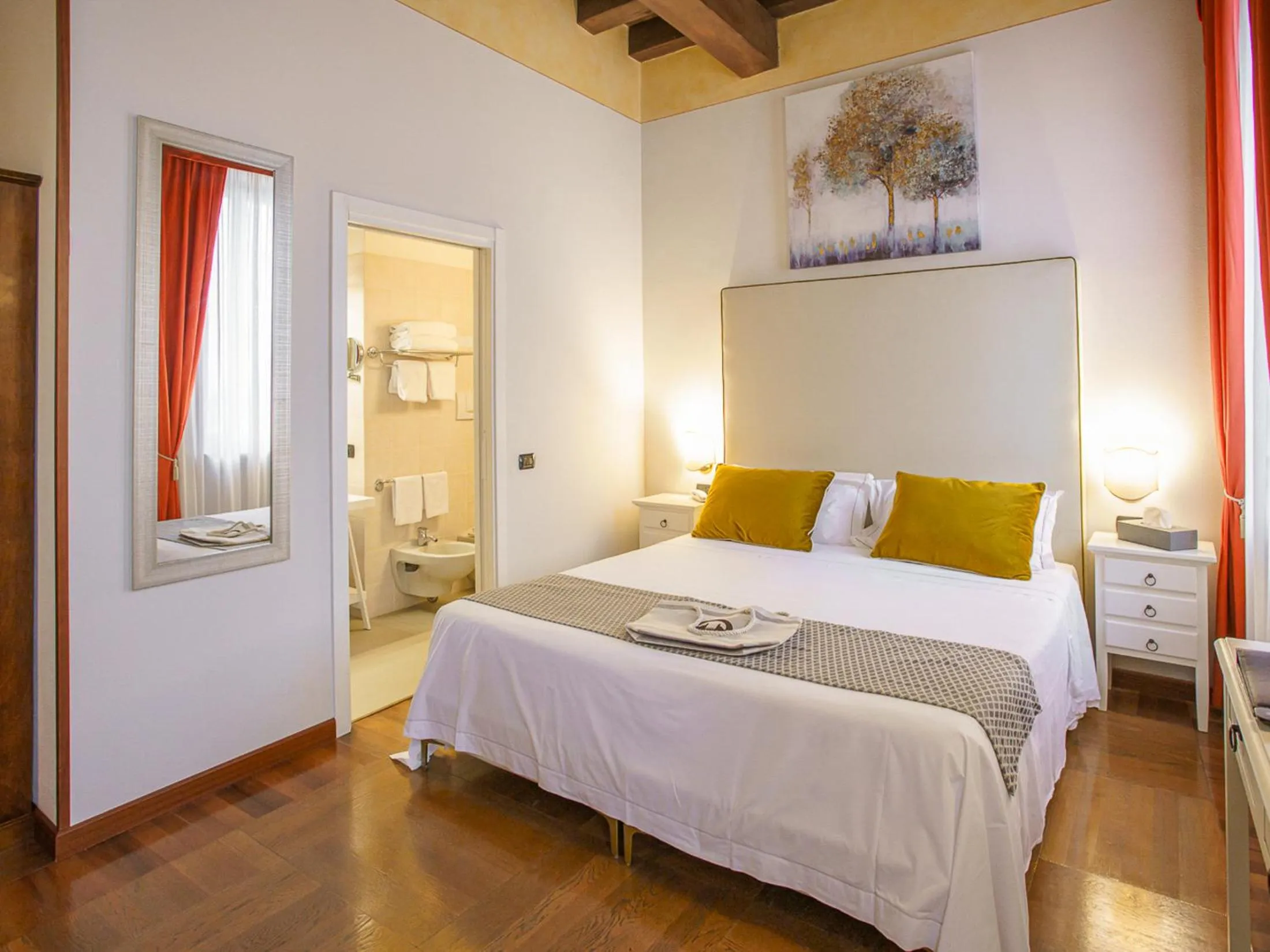 Bed in Hotel Villa Cariola