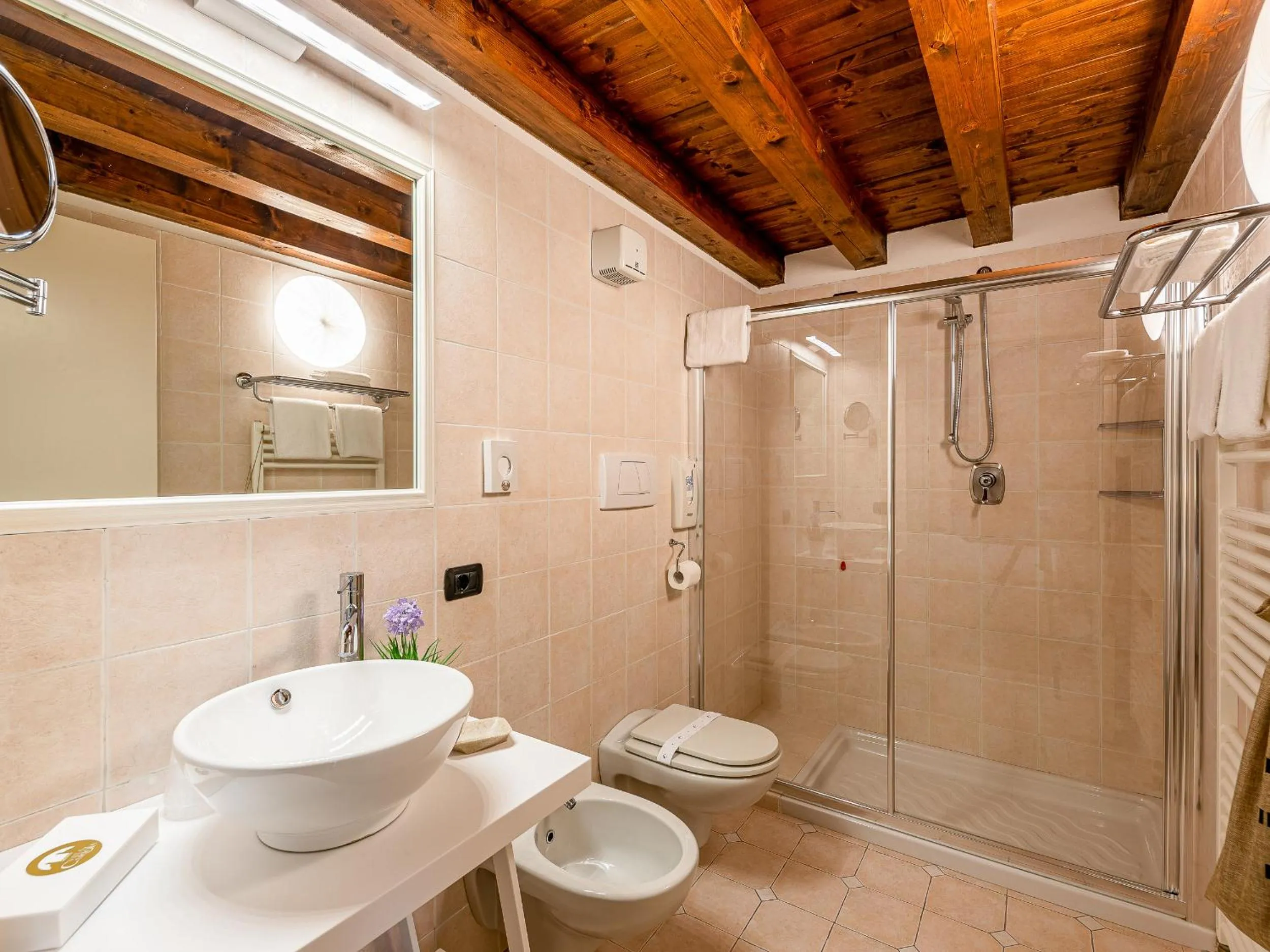 Shower in Hotel Villa Cariola