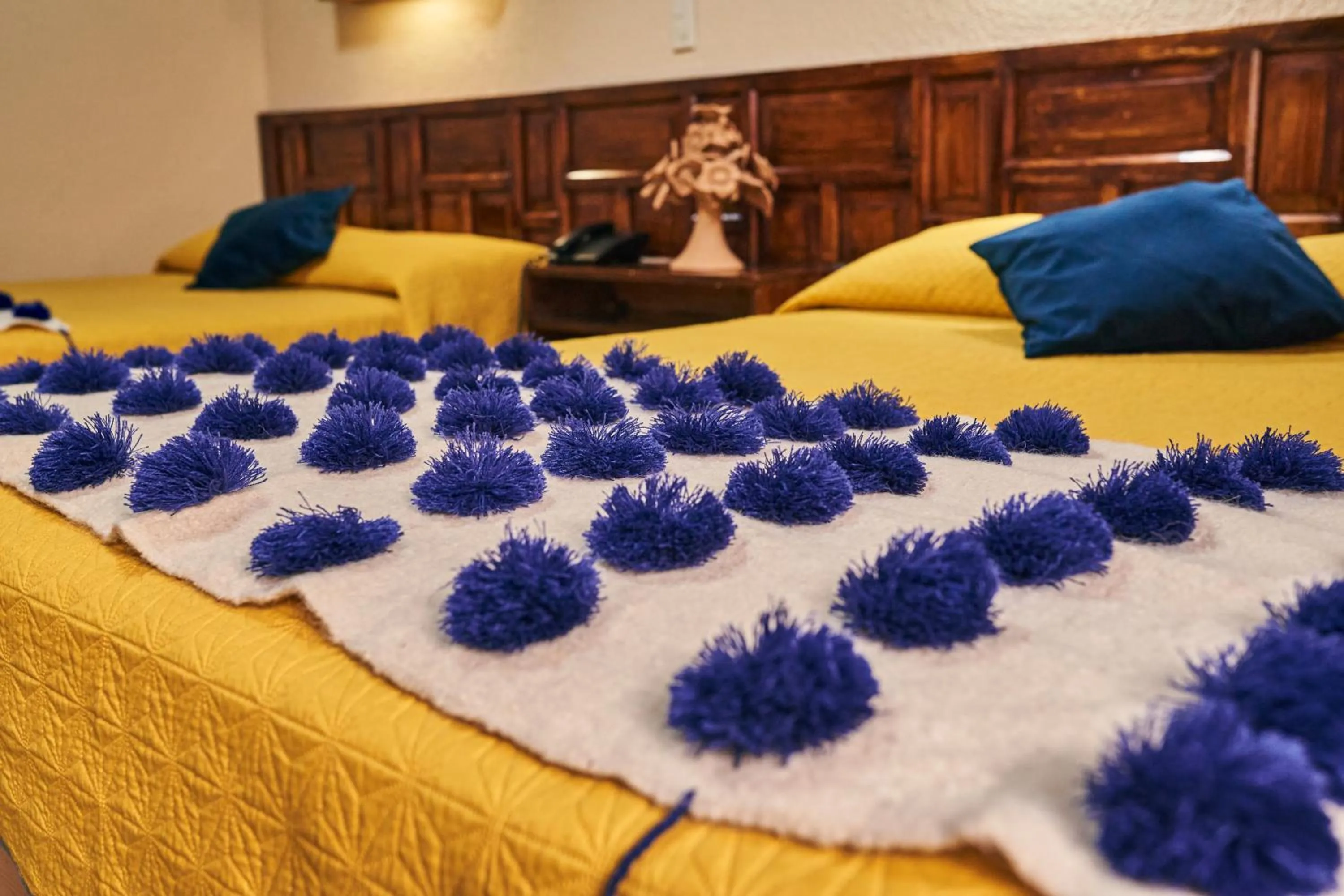 Bed in Hotel Palacio de Moctezuma