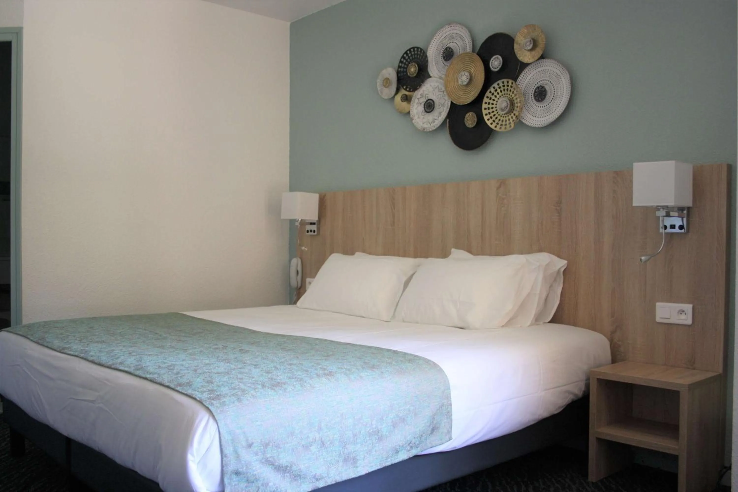 Decorative detail, Bed in Les Hameaux De Lozere Sure Hotel Collection by Best Western