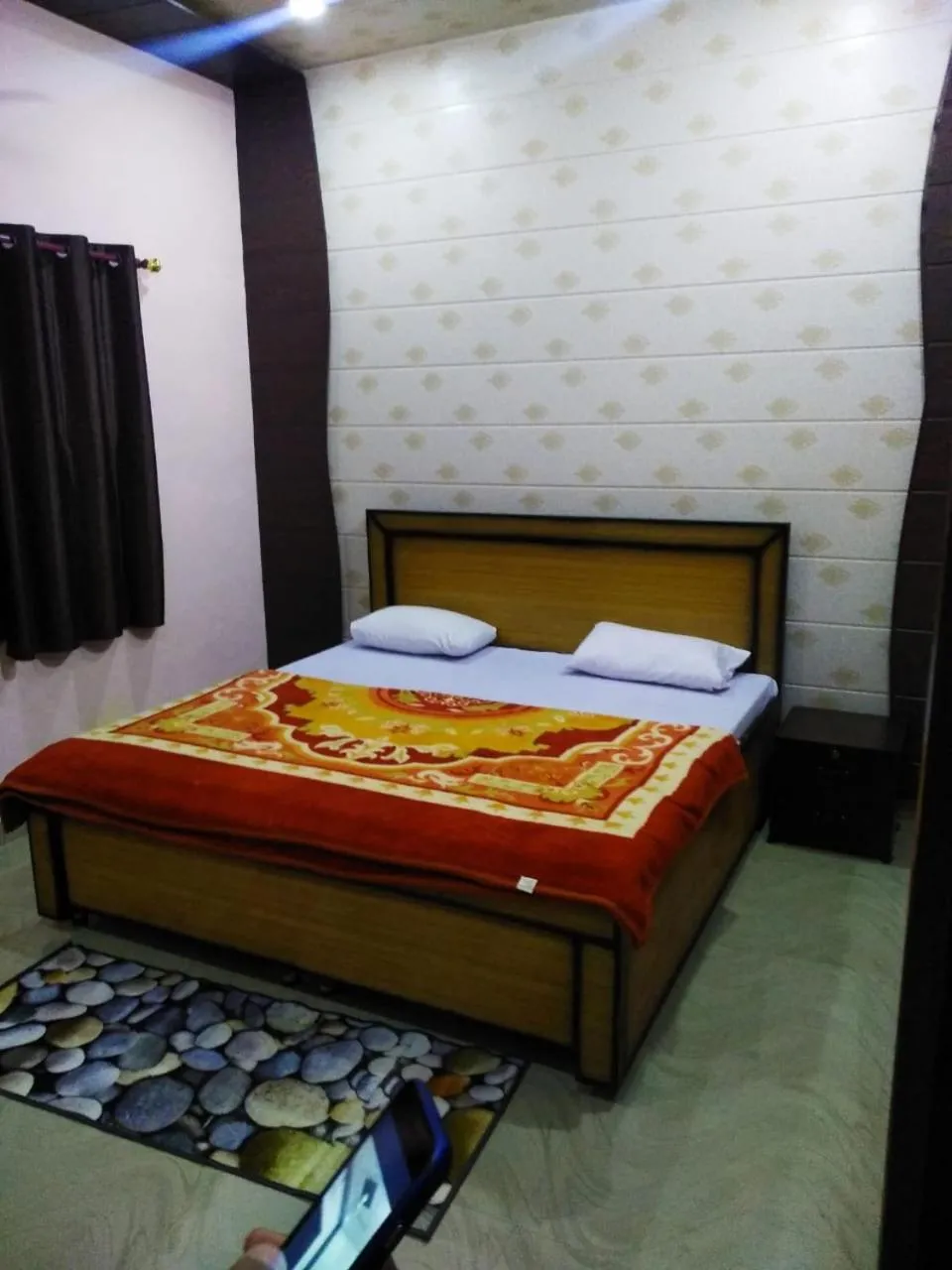 Bedroom, Bed in Radha Krishna Dham
