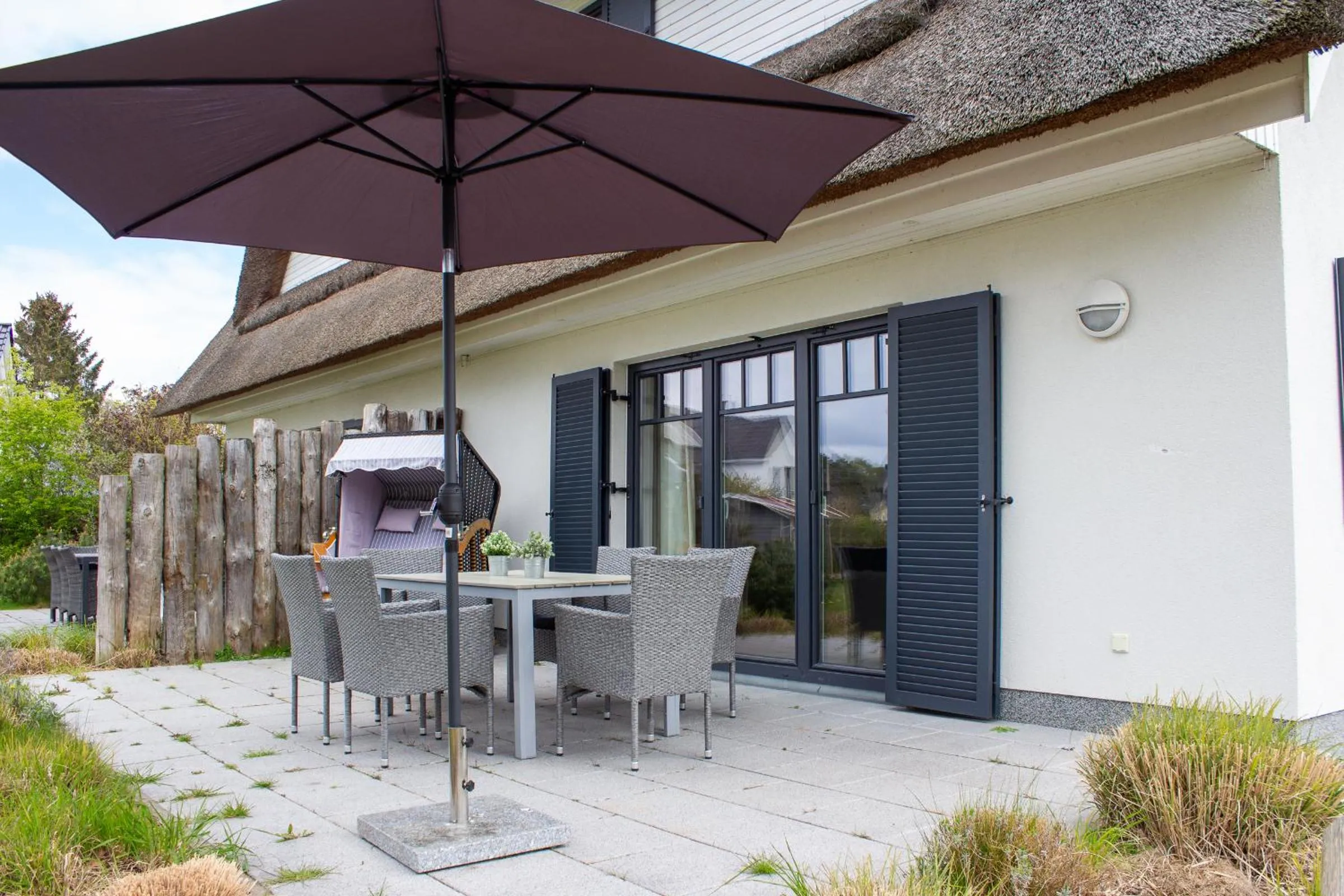 Balcony/Terrace in Reethaus Am Mariannenweg 05a - Reethuus Seestern