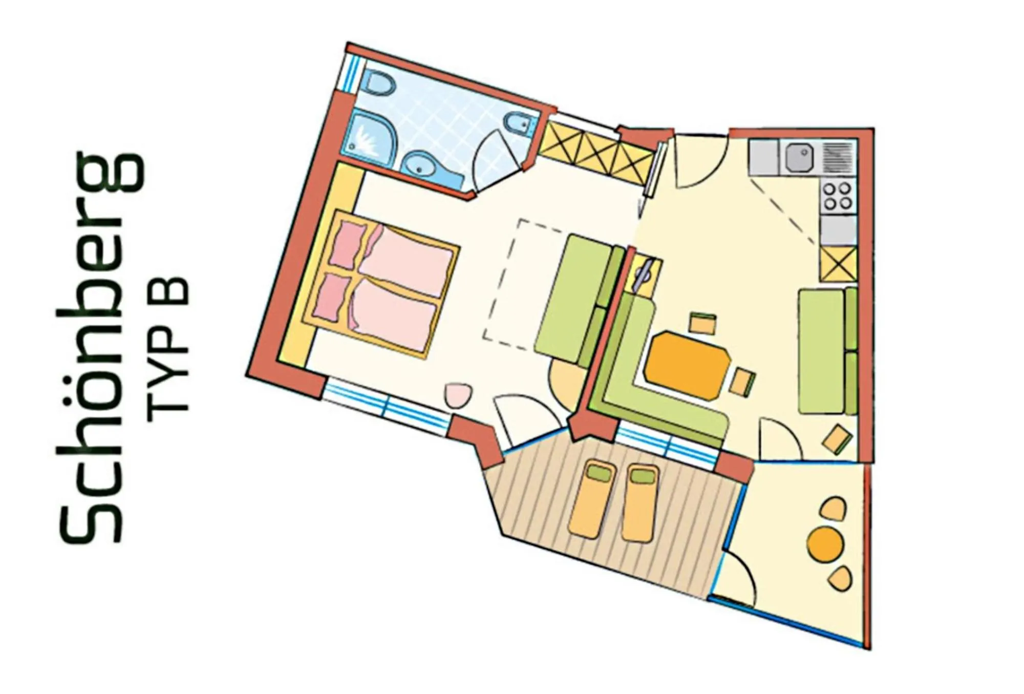 Floor plan in Appartement Hotel Erlhof Deluxe