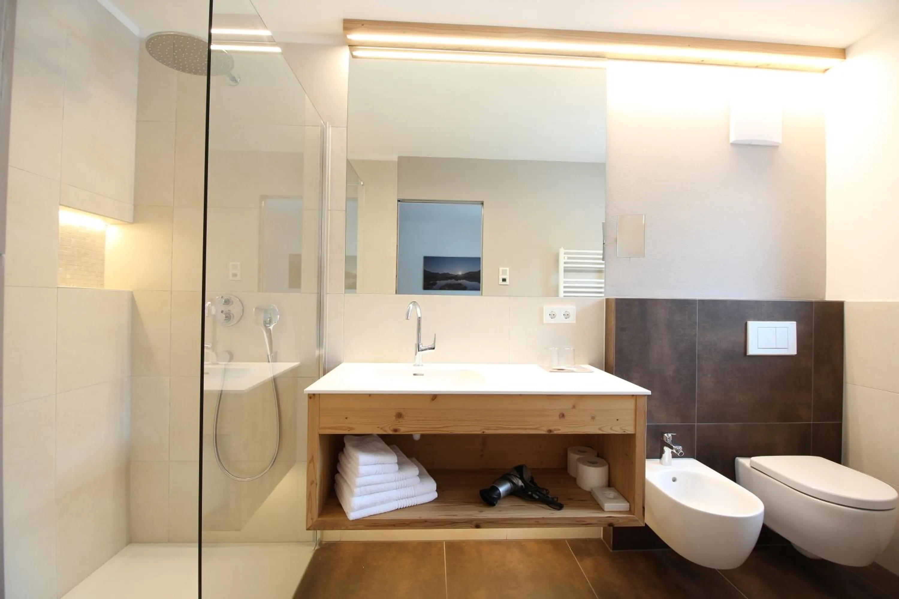 Shower in Appartement Hotel Erlhof Deluxe