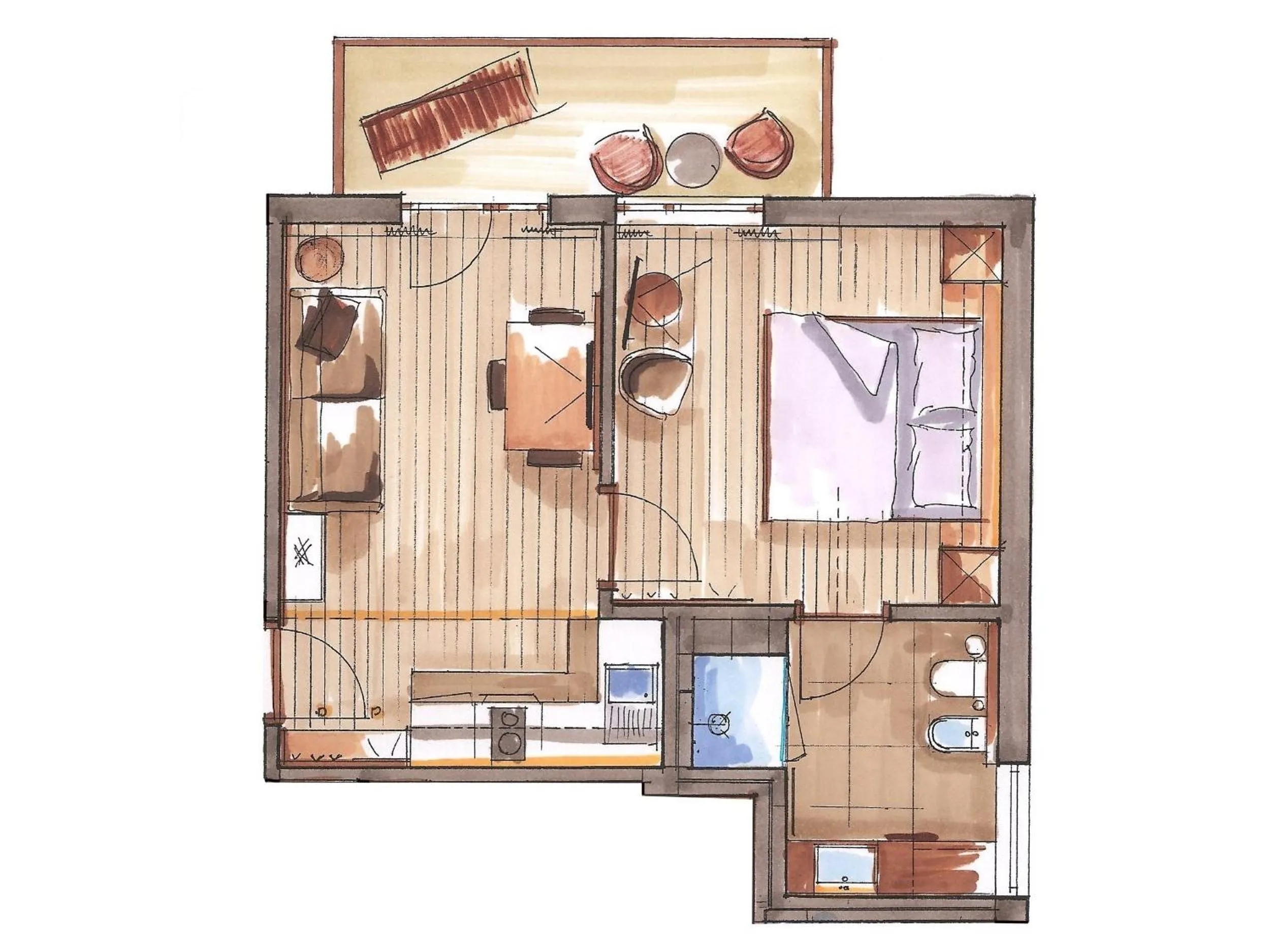 Floor plan in Appartement Hotel Erlhof Deluxe