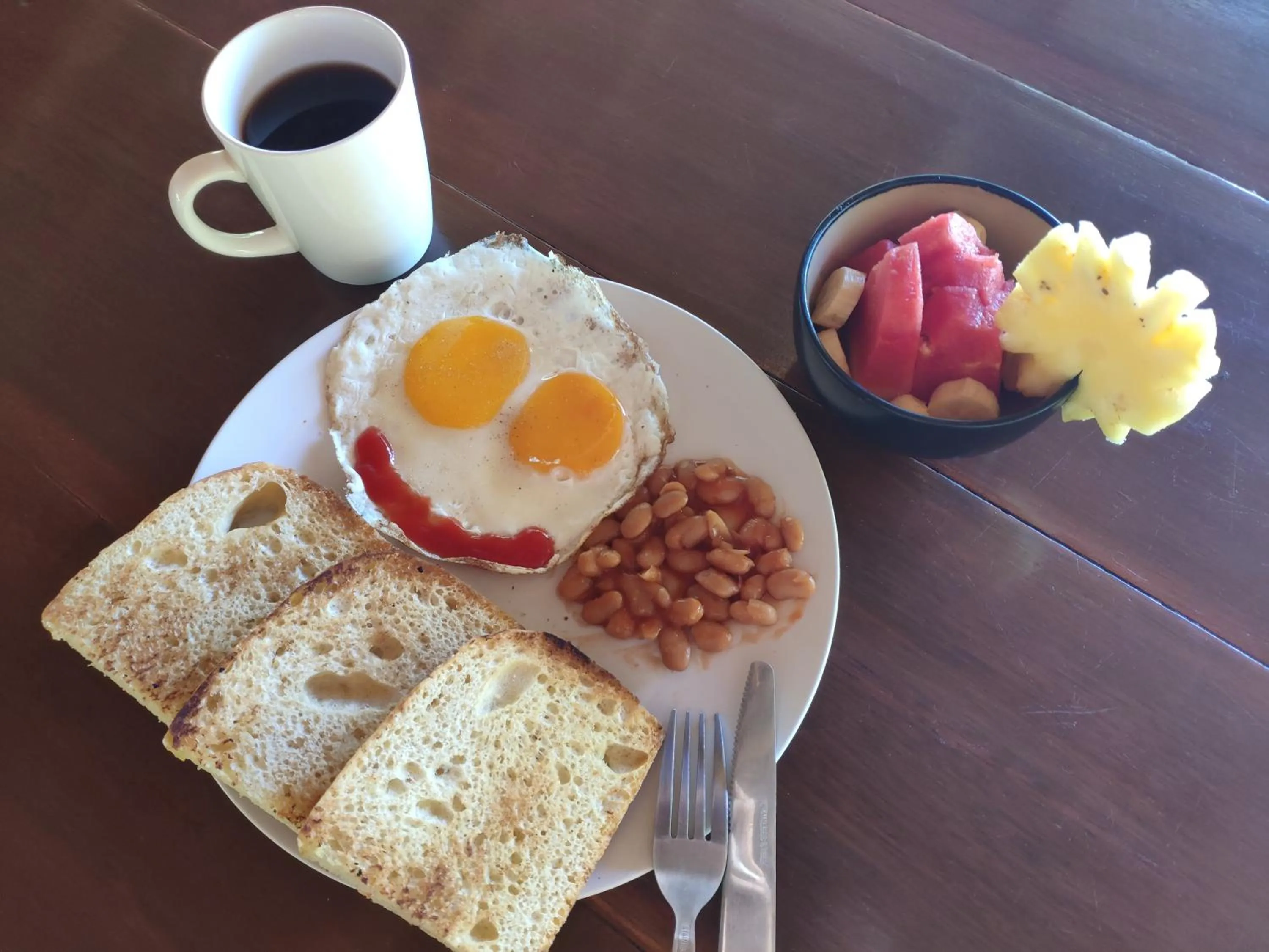 Breakfast in Harmony Bay Resort and Dive Center