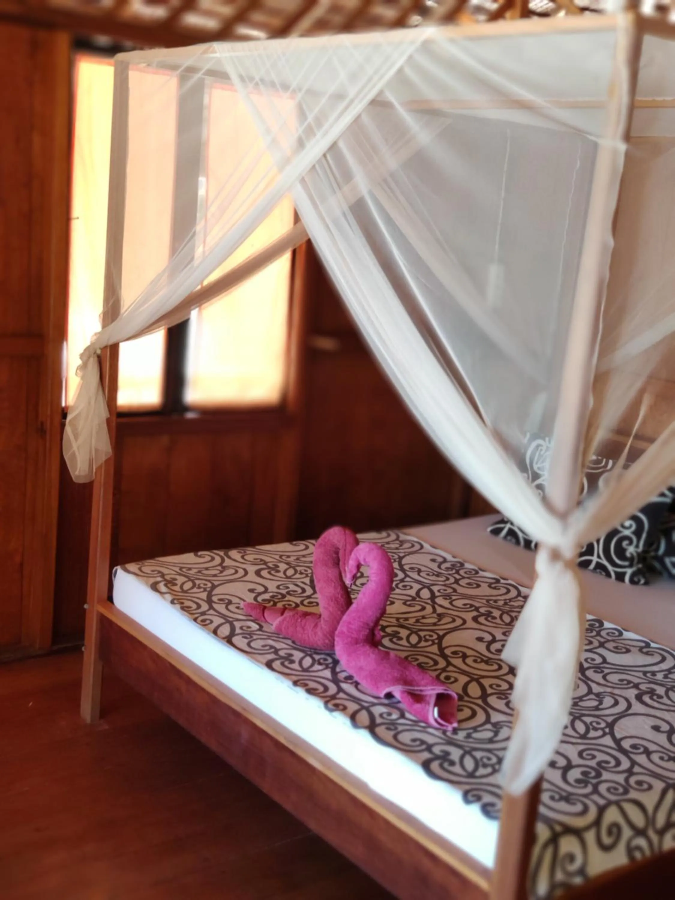 Bed in Harmony Bay Resort and Dive Center