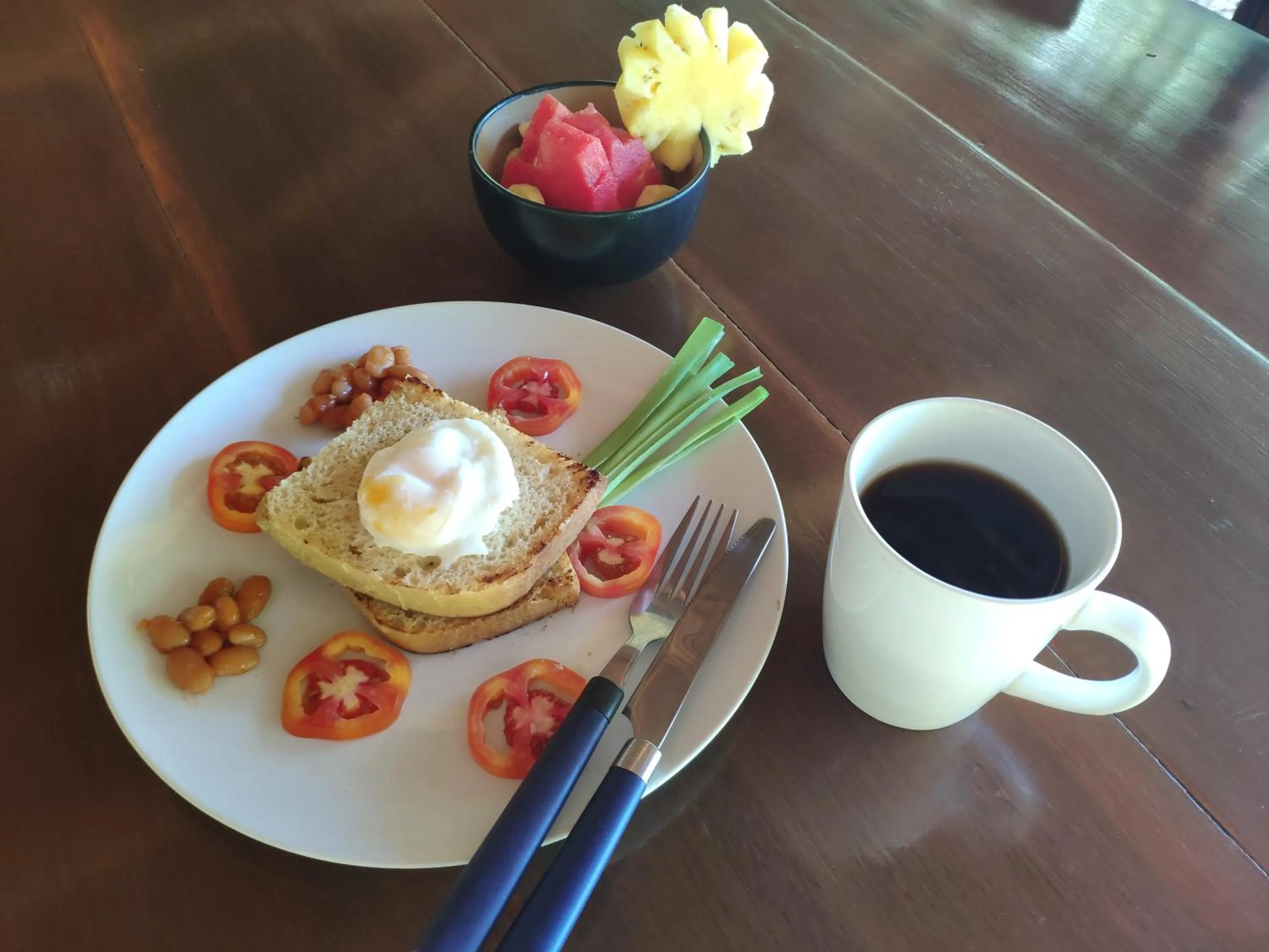 Breakfast in Harmony Bay Resort and Dive Center