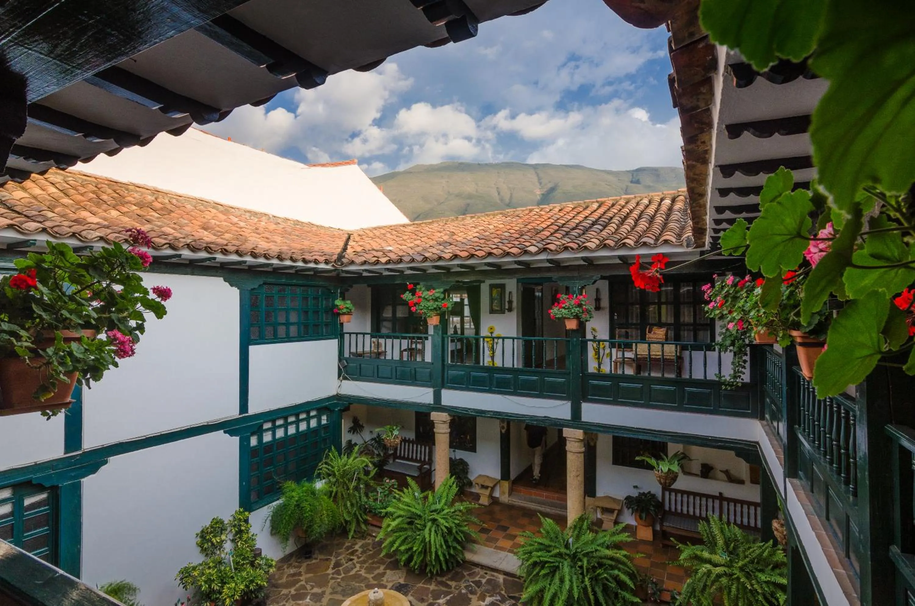 Inner courtyard view in Hotel Antonio Nariño