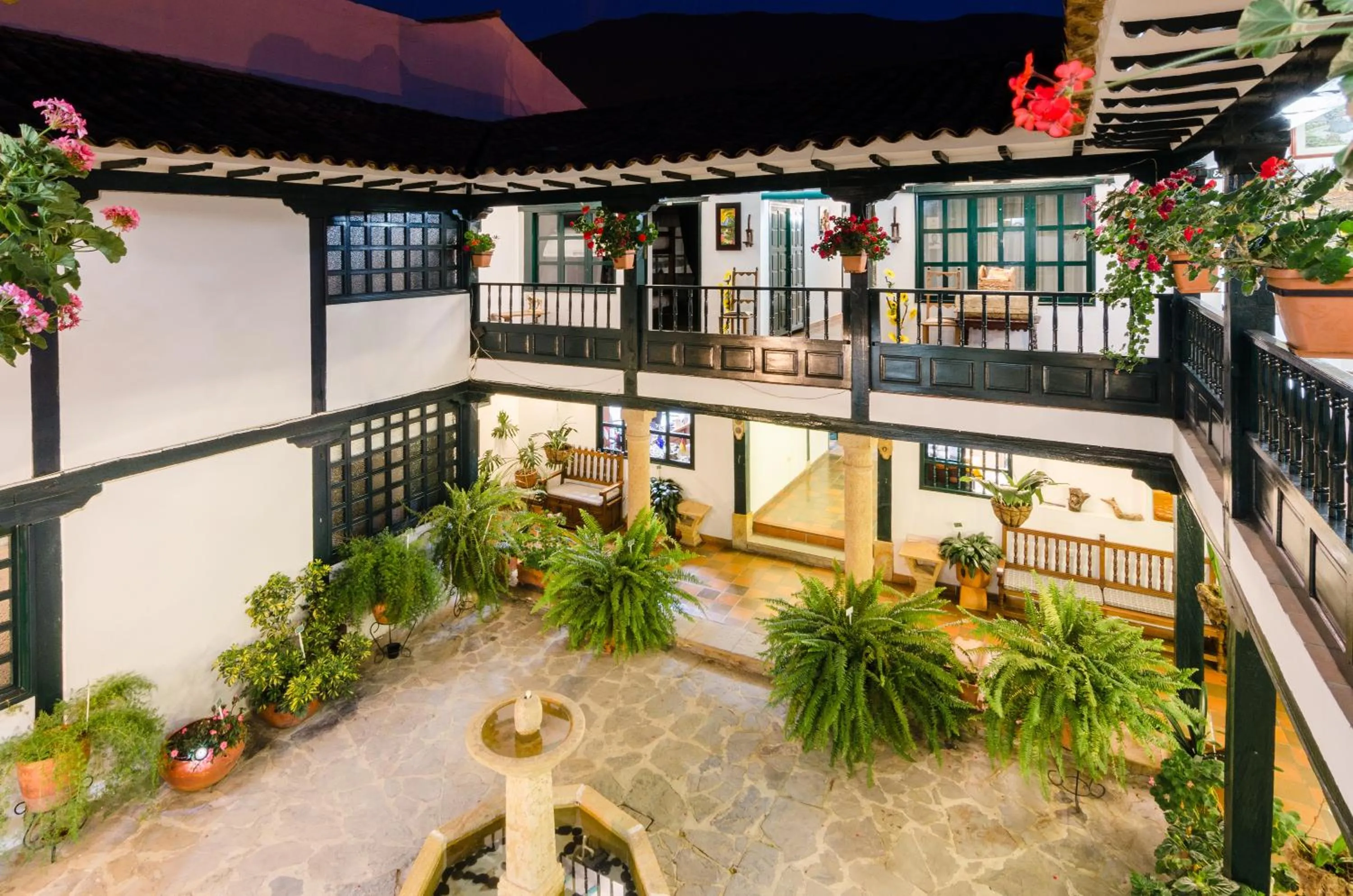 Inner courtyard view in Hotel Antonio Nariño