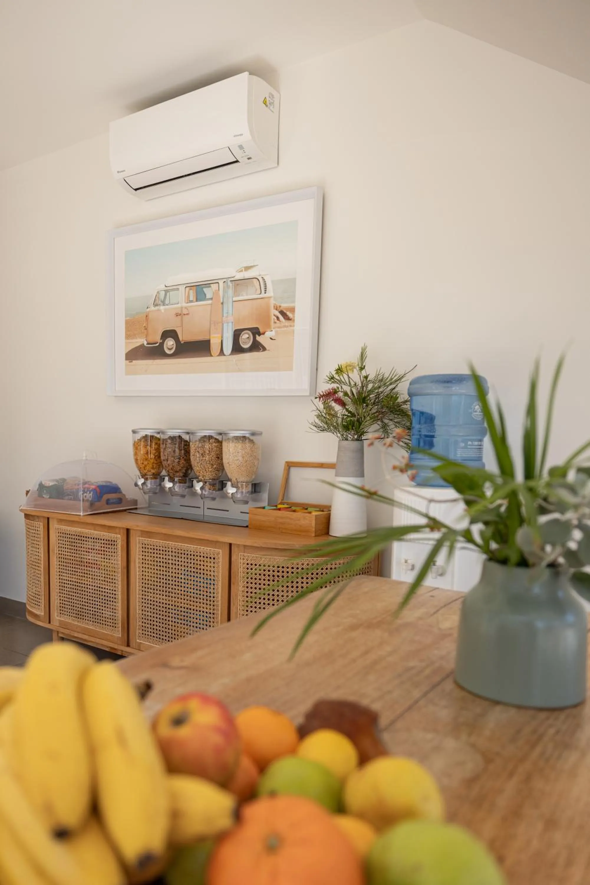 Communal kitchen in Aloha Byron Bay