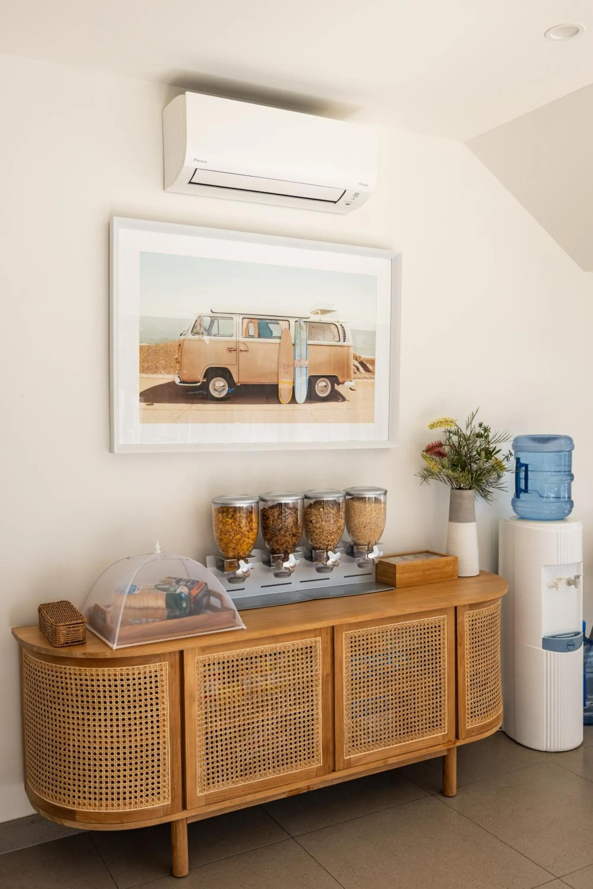 Communal kitchen in Aloha Byron Bay