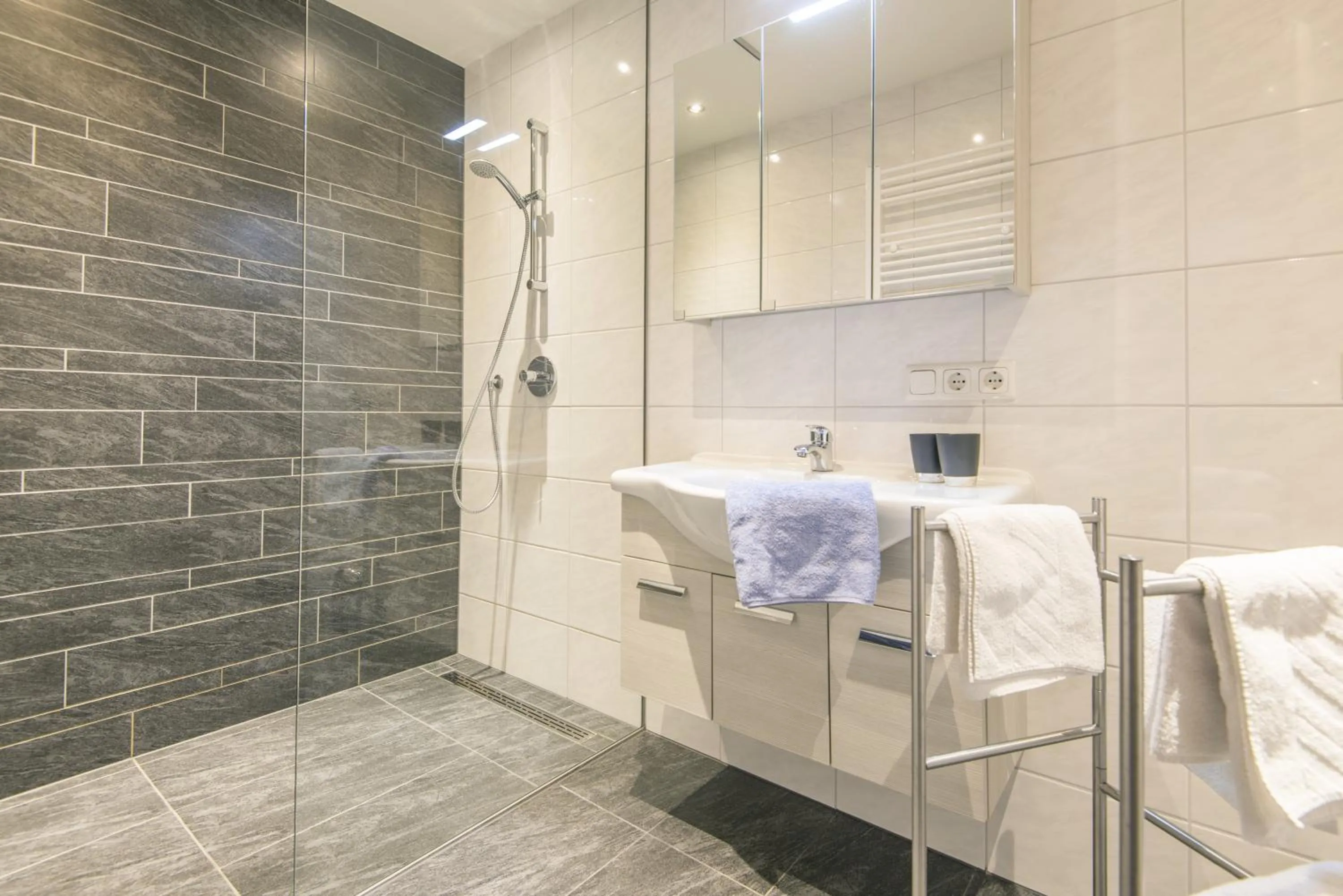Shower in Apartment Gschwandtner Haus Stoareich