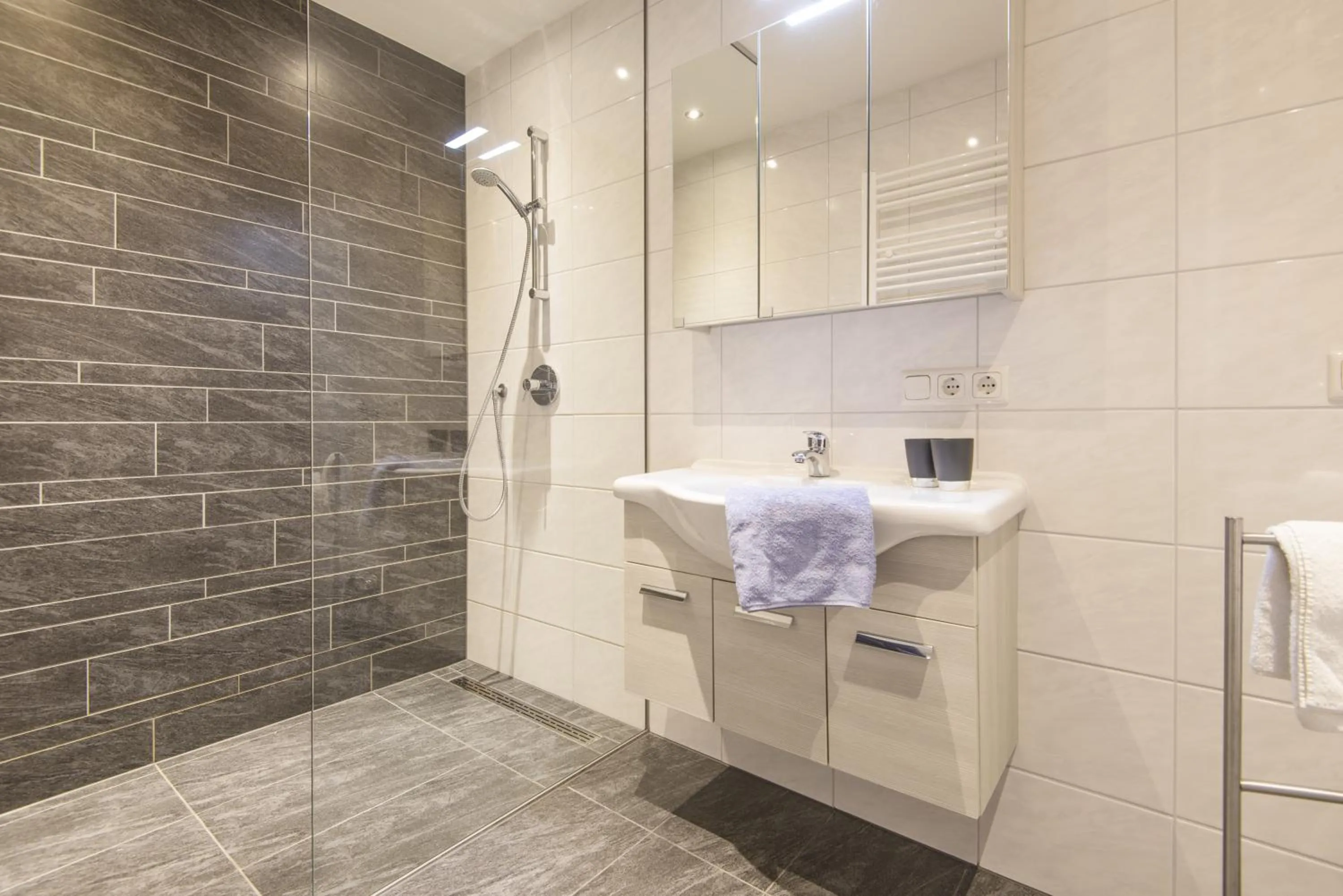 Shower in Apartment Gschwandtner Haus Stoareich