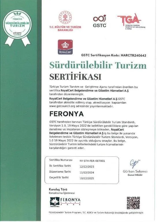Certificate/Award in Feronya Hotel