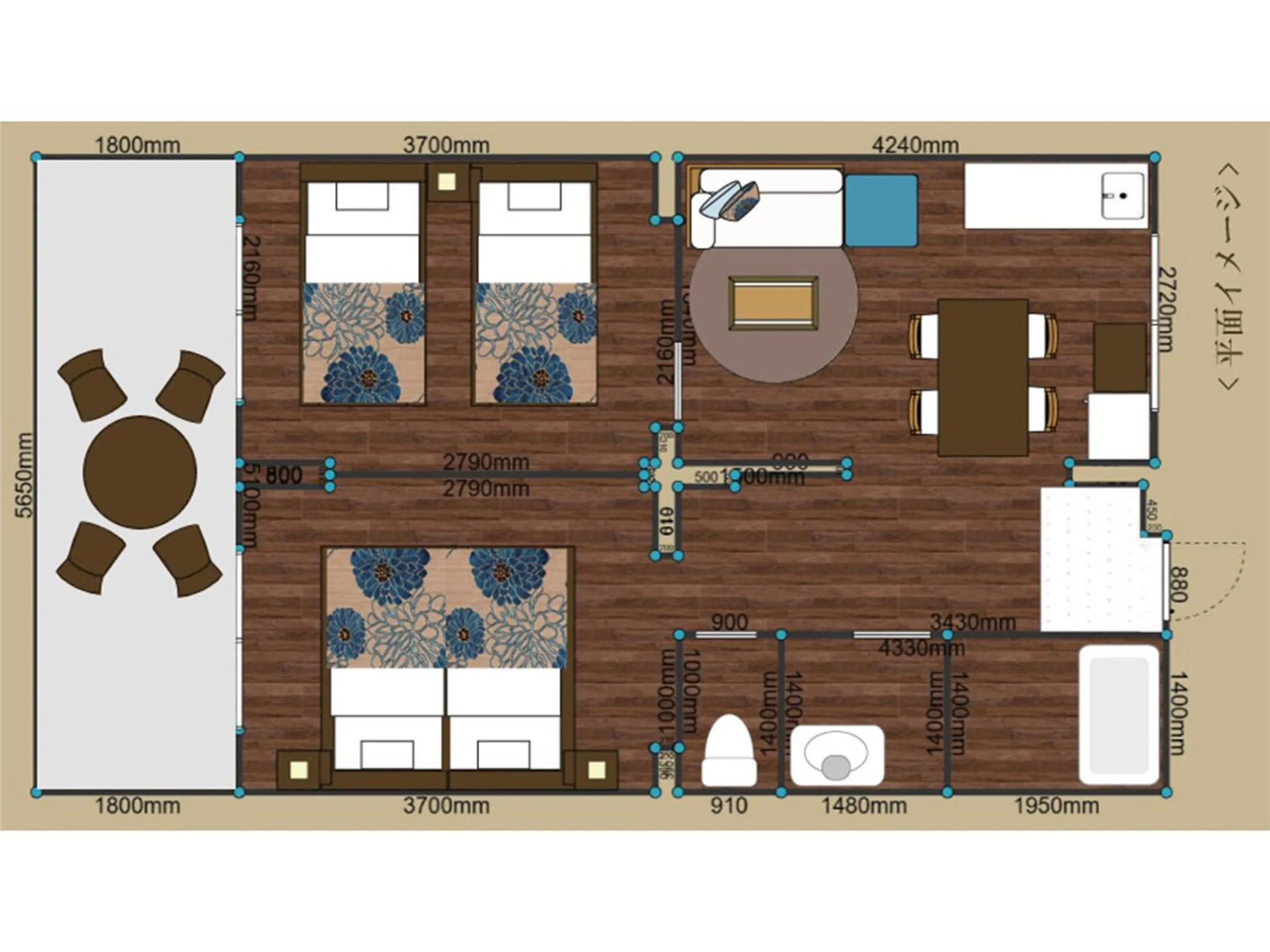 Floor plan in Yukurina Resort Okinawa